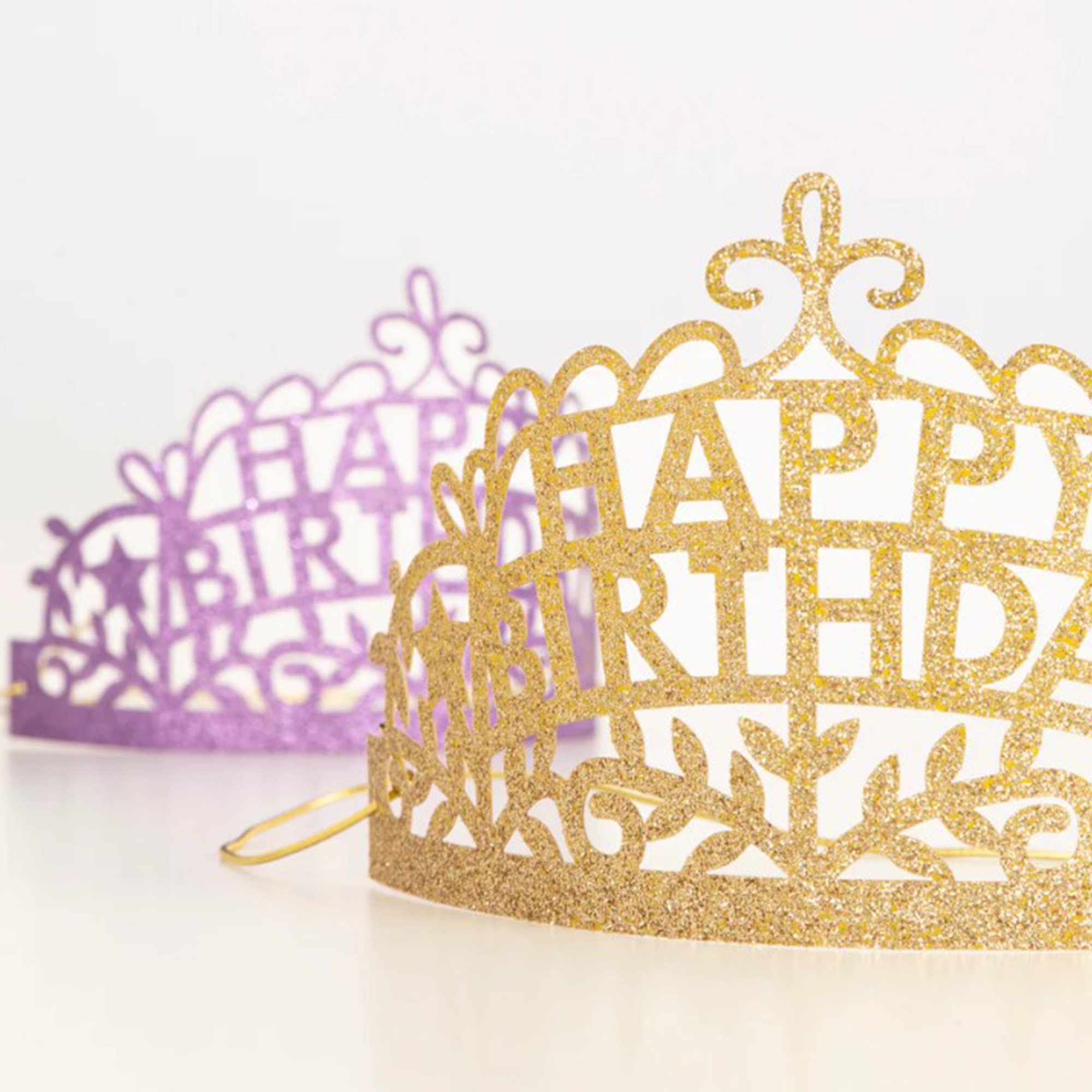 Meri Meri - Tiaras "Happy Birthday" 8 Stück