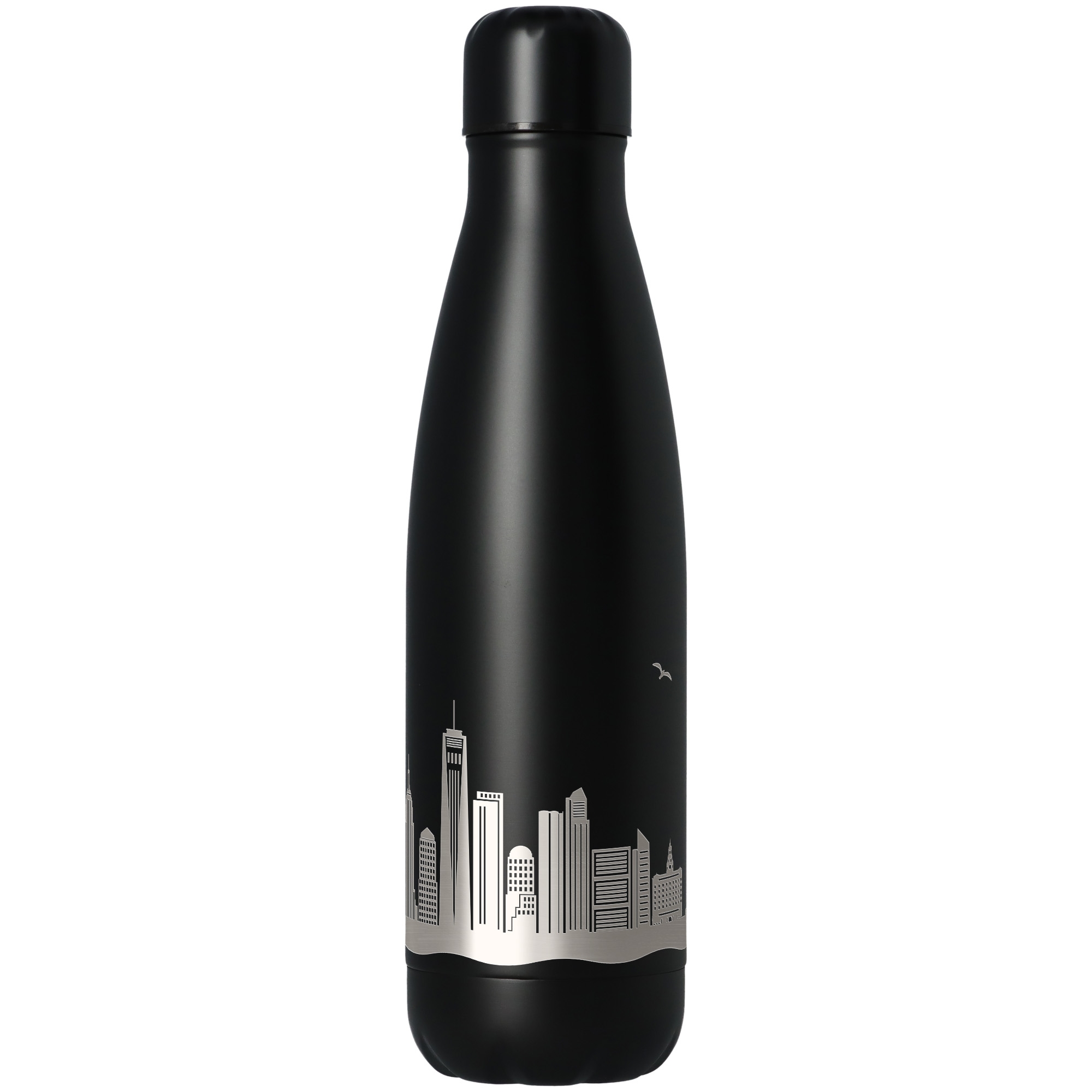 53671c173c035ec0df2650ba2dc3de43d0bd438c Trinkflasche Skyline New York Schwarz 500ml