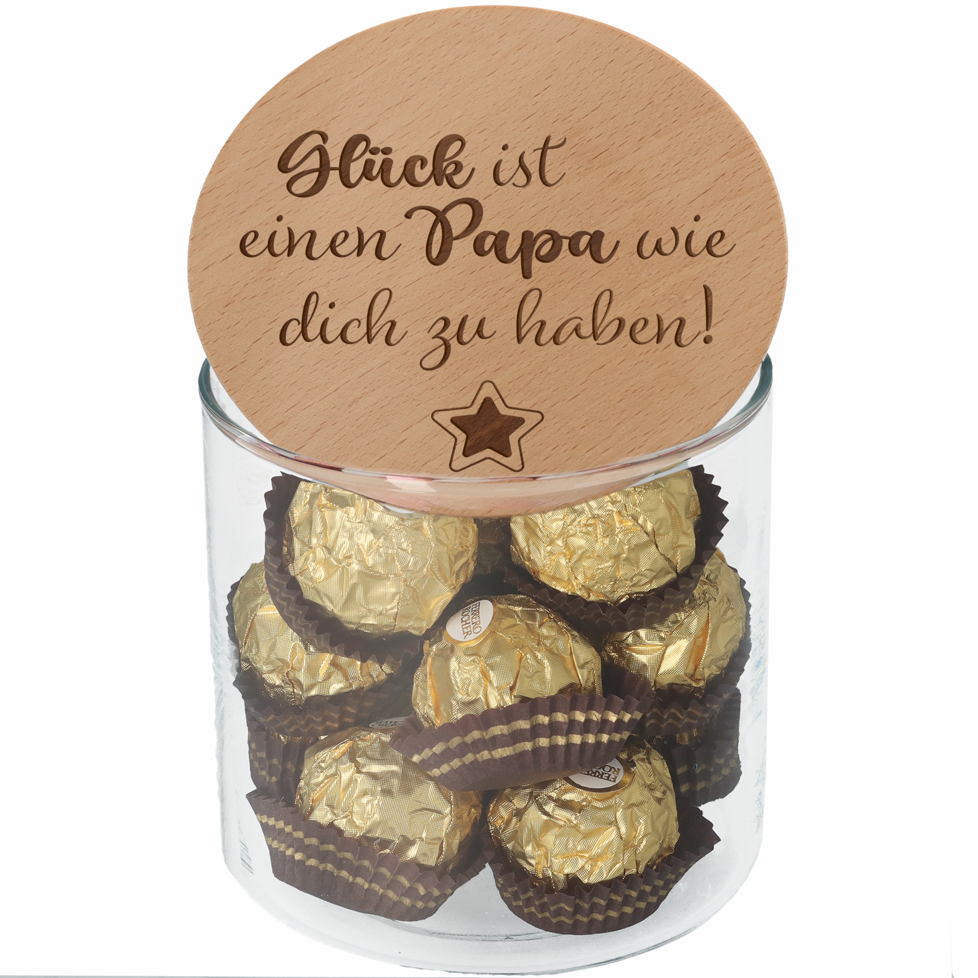 5ff83e6b76a5907709be0f54747b7230a3517e4f Geschenkglas Glück ist einen Papa...