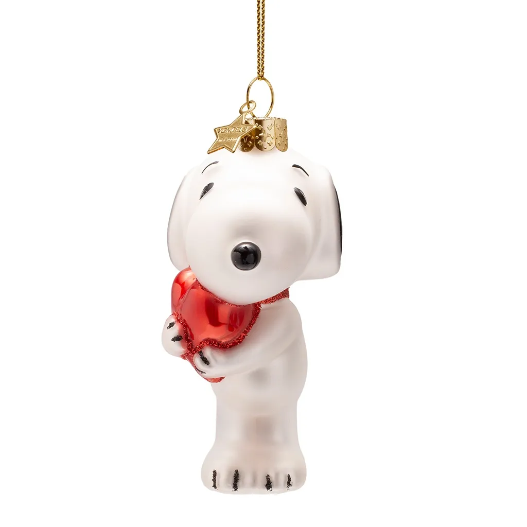 Vondels Weihnachtskugel "Snoopy mit Herz"