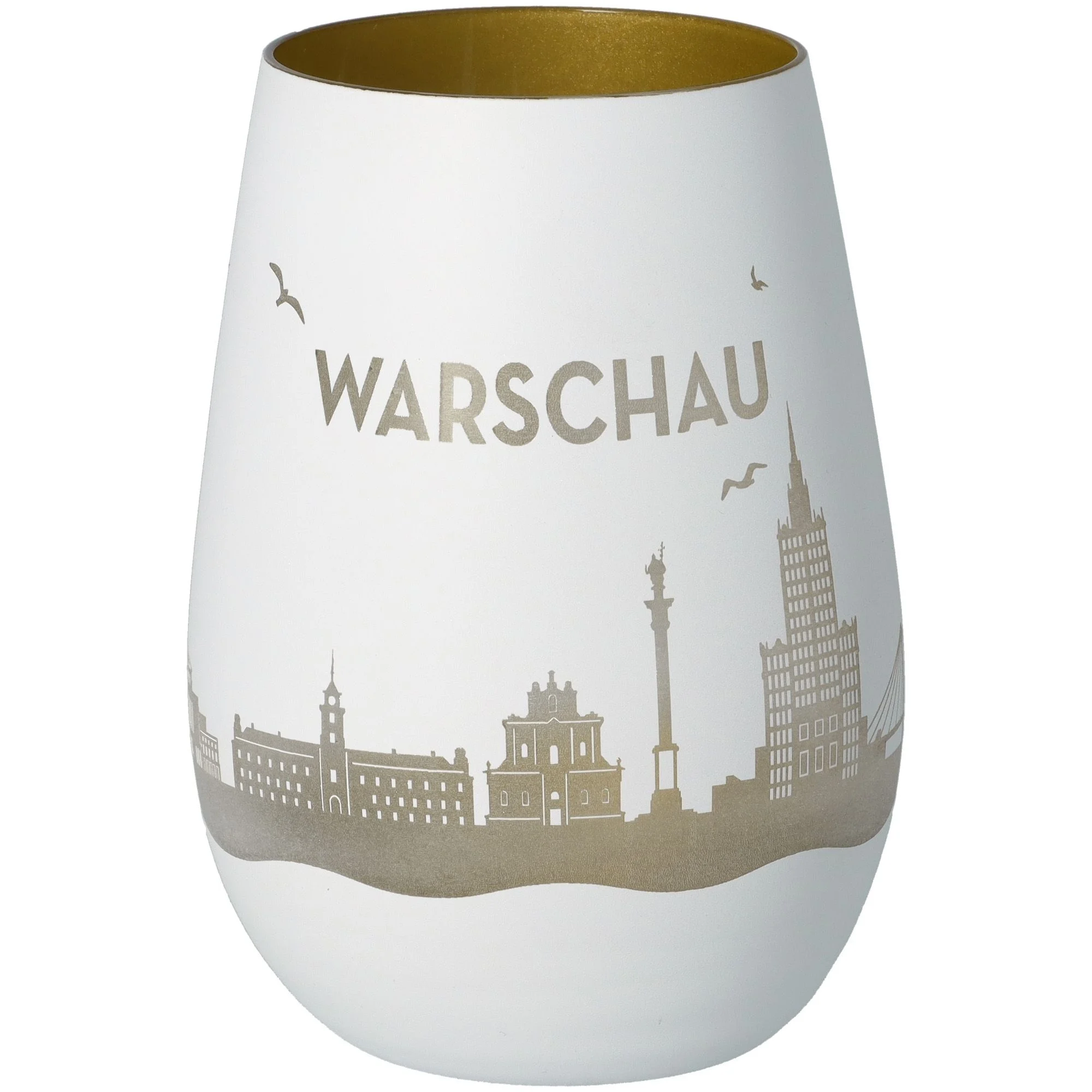 Glas, Becher, Weiß, Stadtmotiv, Warschau