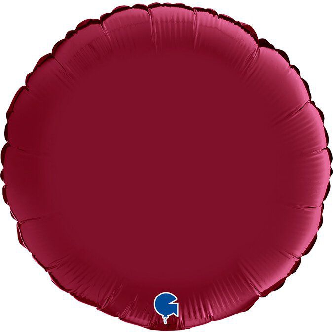Folienballon Rund Satin Rot (Cherry) 45cm Folienballon Rund Satin Rot (Cherry) 45cm