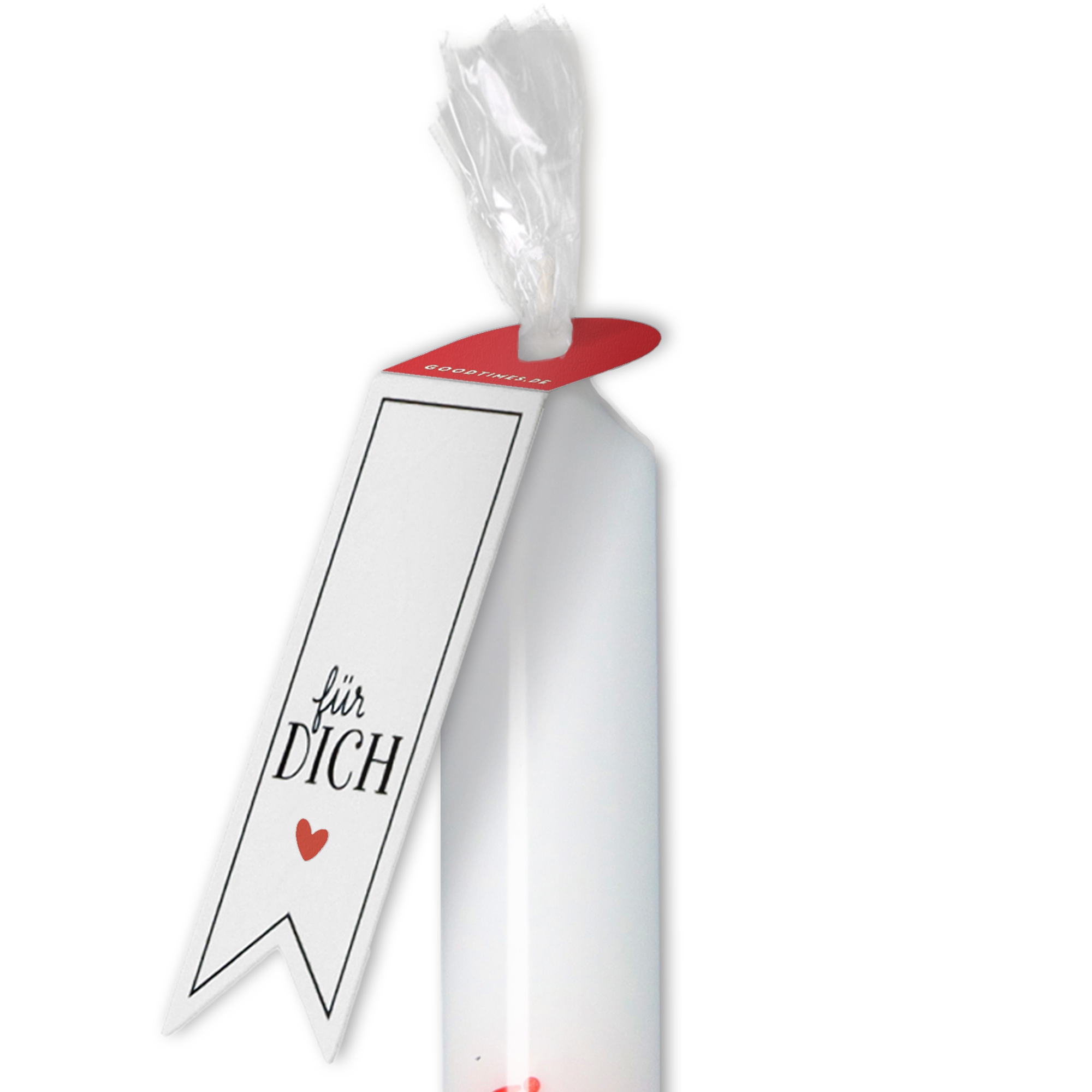 Stabkerze Weiß mit roter Mütze "Ho Ho Ho" Stabkerze Weiß mit roter Mütze "Ho Ho Ho"