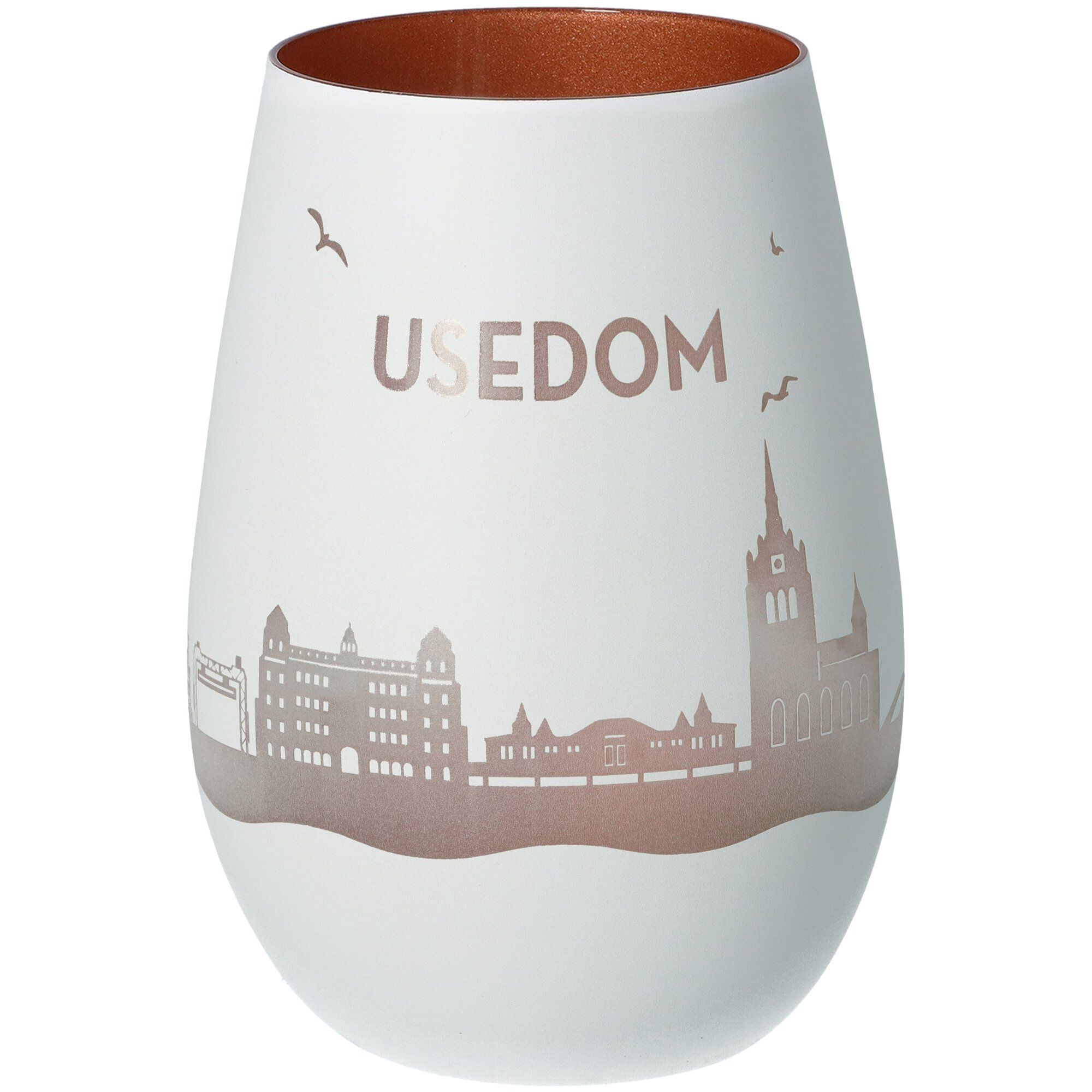 Windlicht Skyline Usedom Weiß/Bronze Windlicht Skyline Usedom Weiß/Bronze