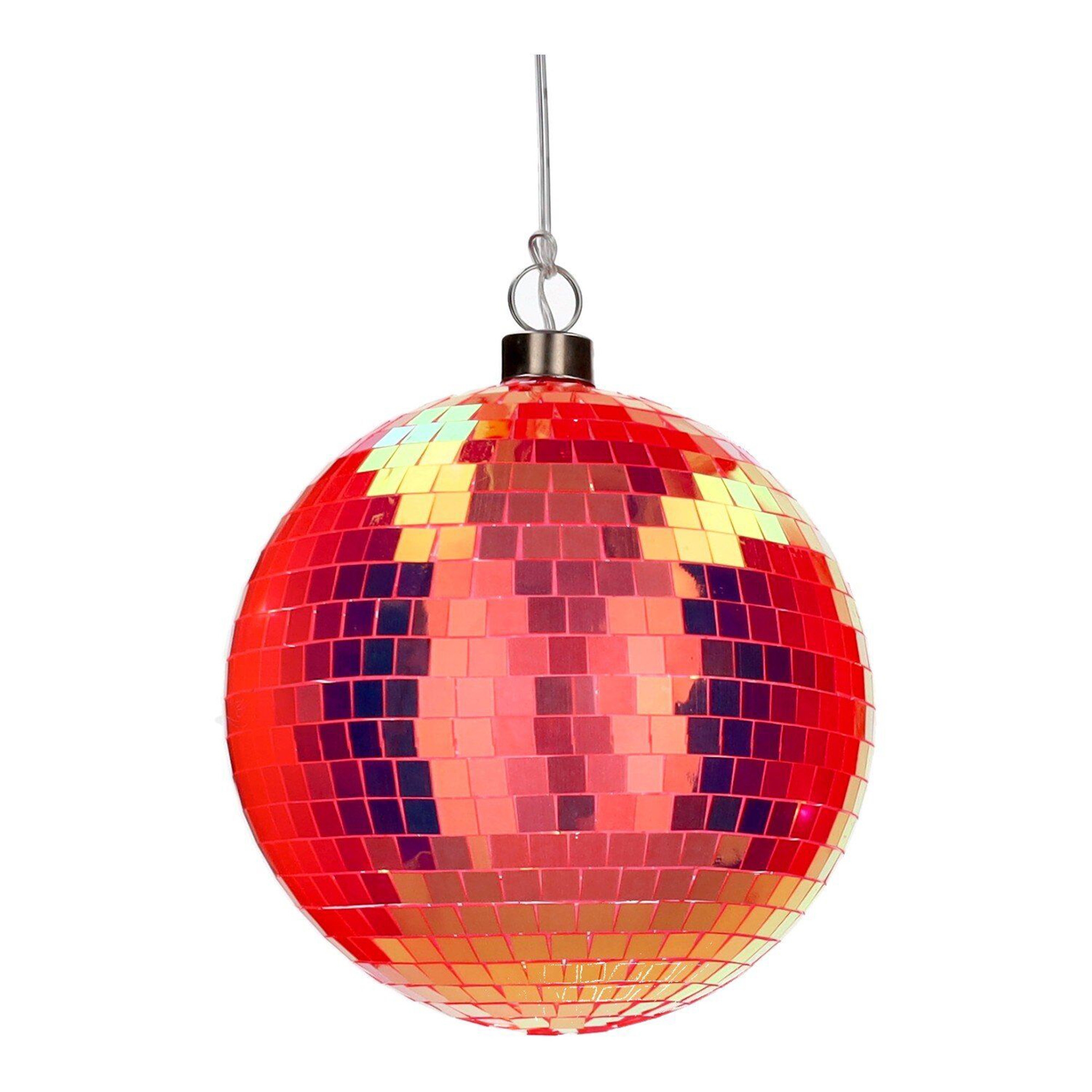 Disco LED-Kugel "Neon Orange" 15 cm Lampe, Zubehör
