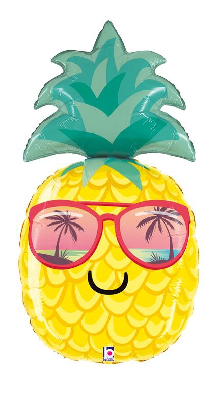 Folienballon "Happy Ananas" 95cm Folienballon "Happy Ananas" 95cm