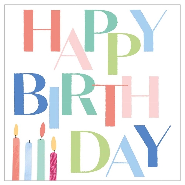 20 Papierservietten "Happy Birthday" Bunt 20 Papierservietten "Happy Birthday" Bunt