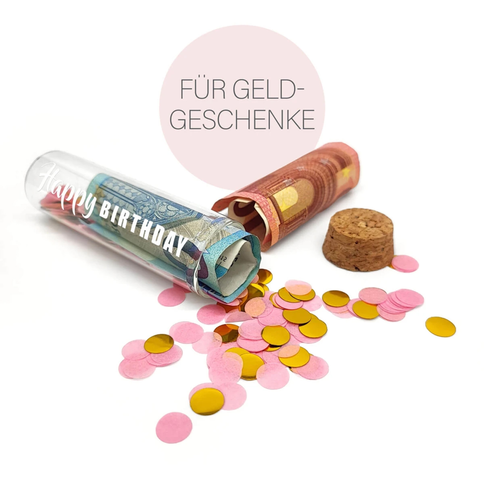 Geldgeschenk Röhrchen "Happy Birthday" Dynamit, Waffe