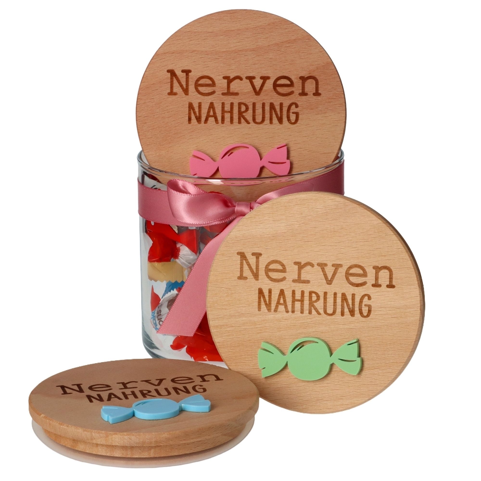 Geschenkglas "Nervennahrung" Pastel Mint Krug, Kopf, Person, Gesicht