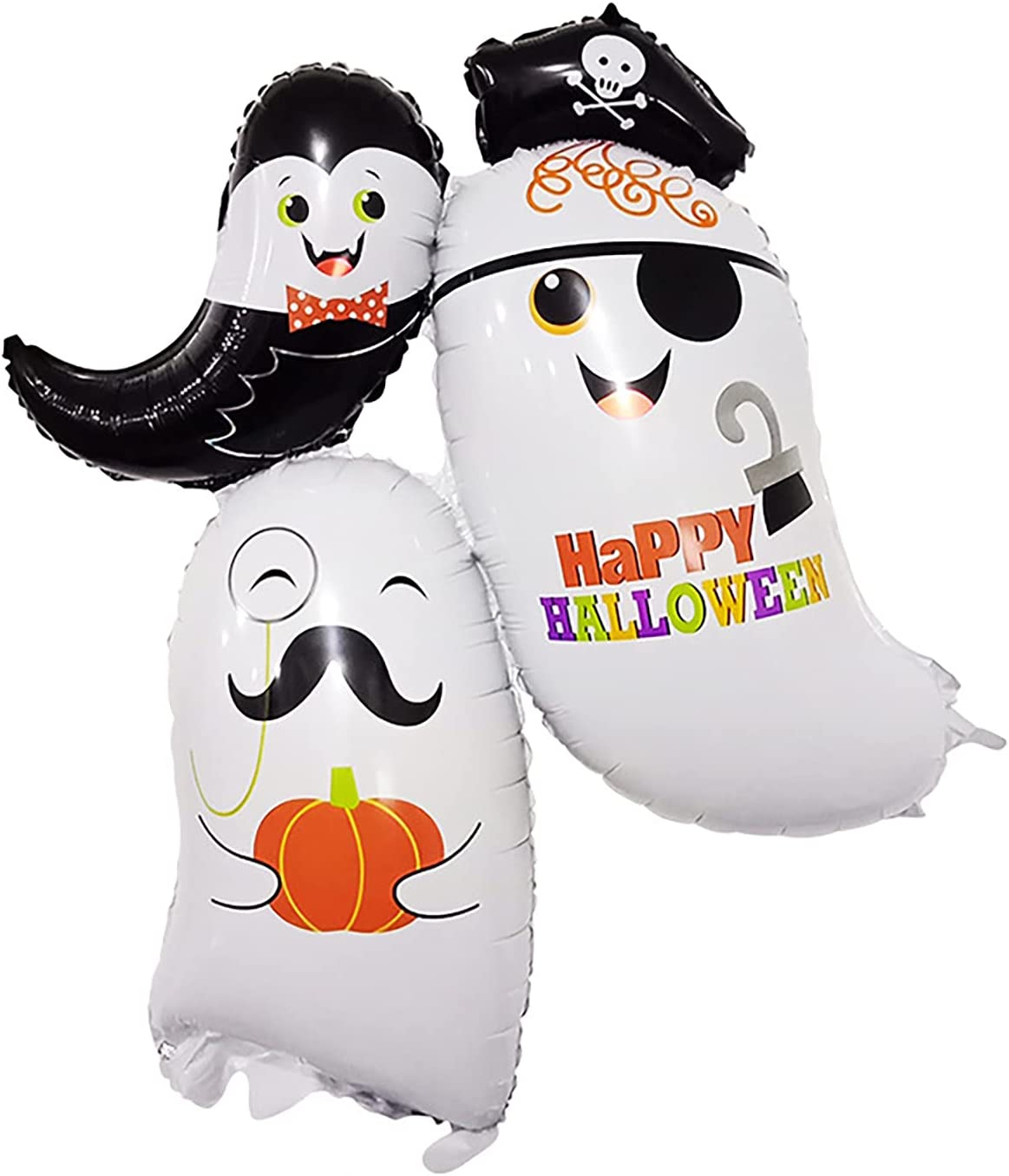 Folienballon Happy Halloween Geister 86x68 cm