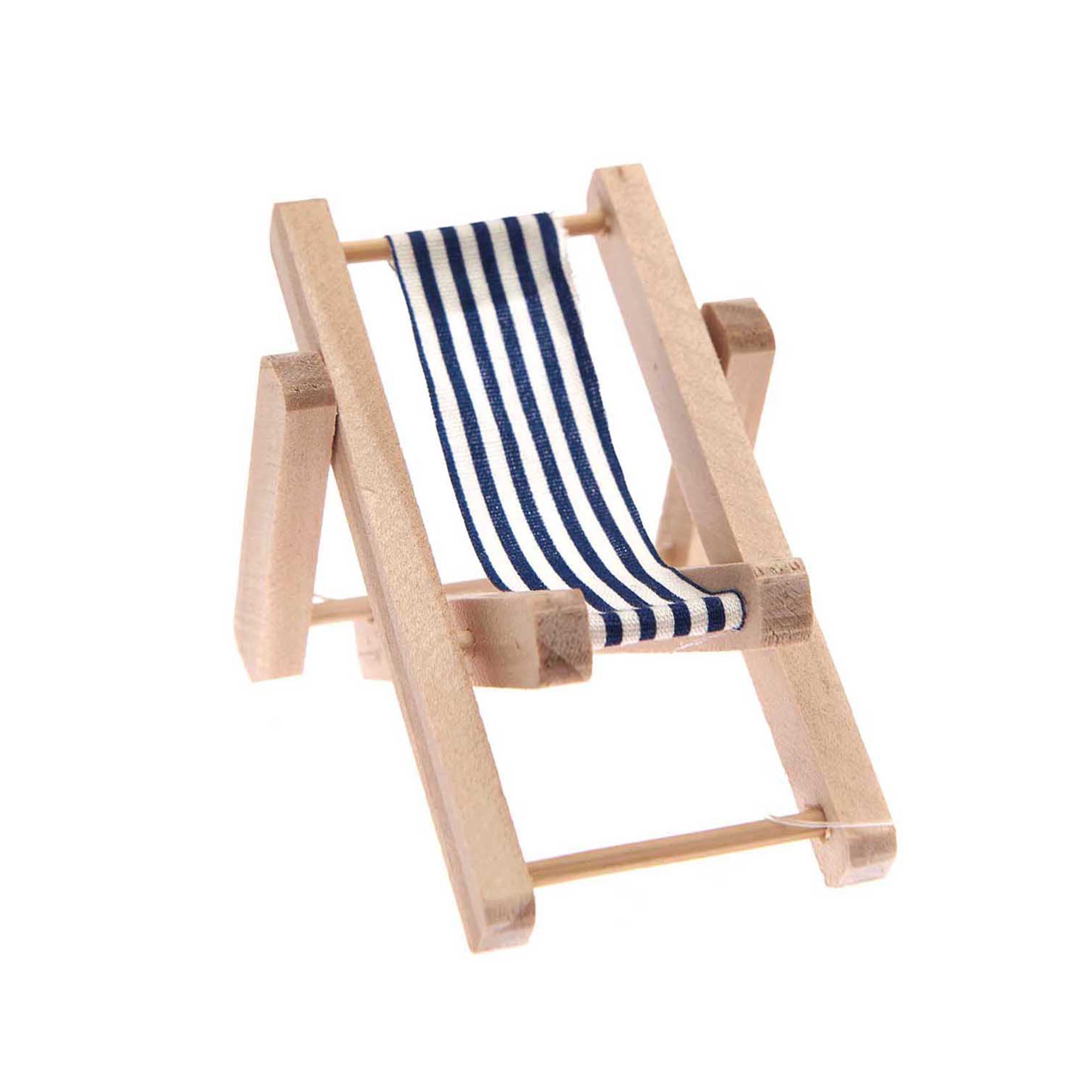 Deko Sonnenschirm, Blau/Weiß aus Holz, 5,5 x 8 cm