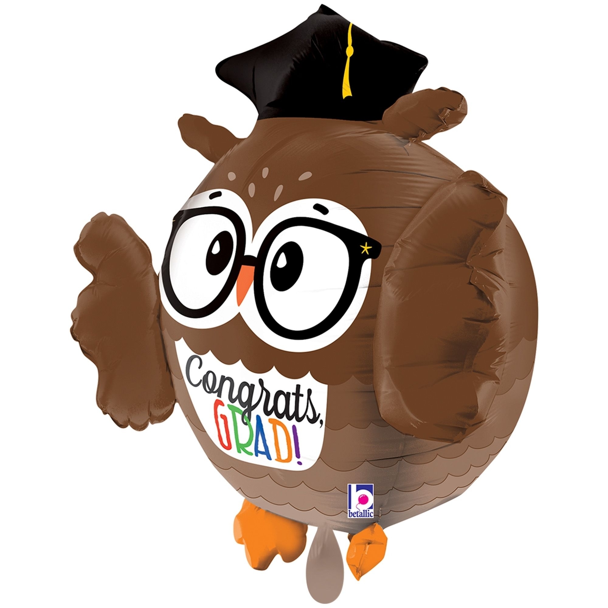 Folienballon "Graduation Eule" 70 cm Leute, Person, Spielzeug