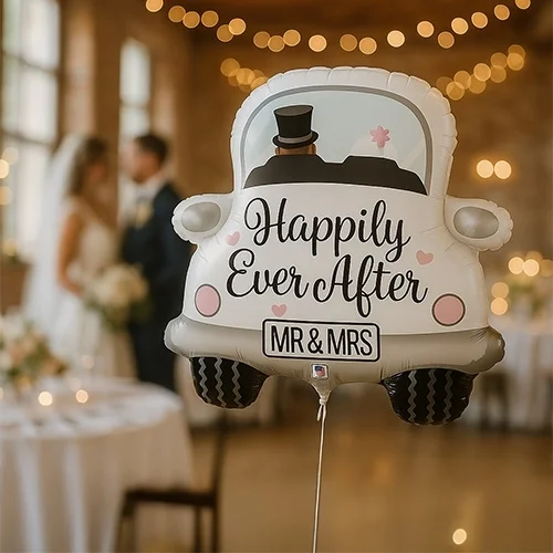 Hochzeitsballon, Autoballon, Mr & Mrs Ballon, Happily Ever After, Ballon