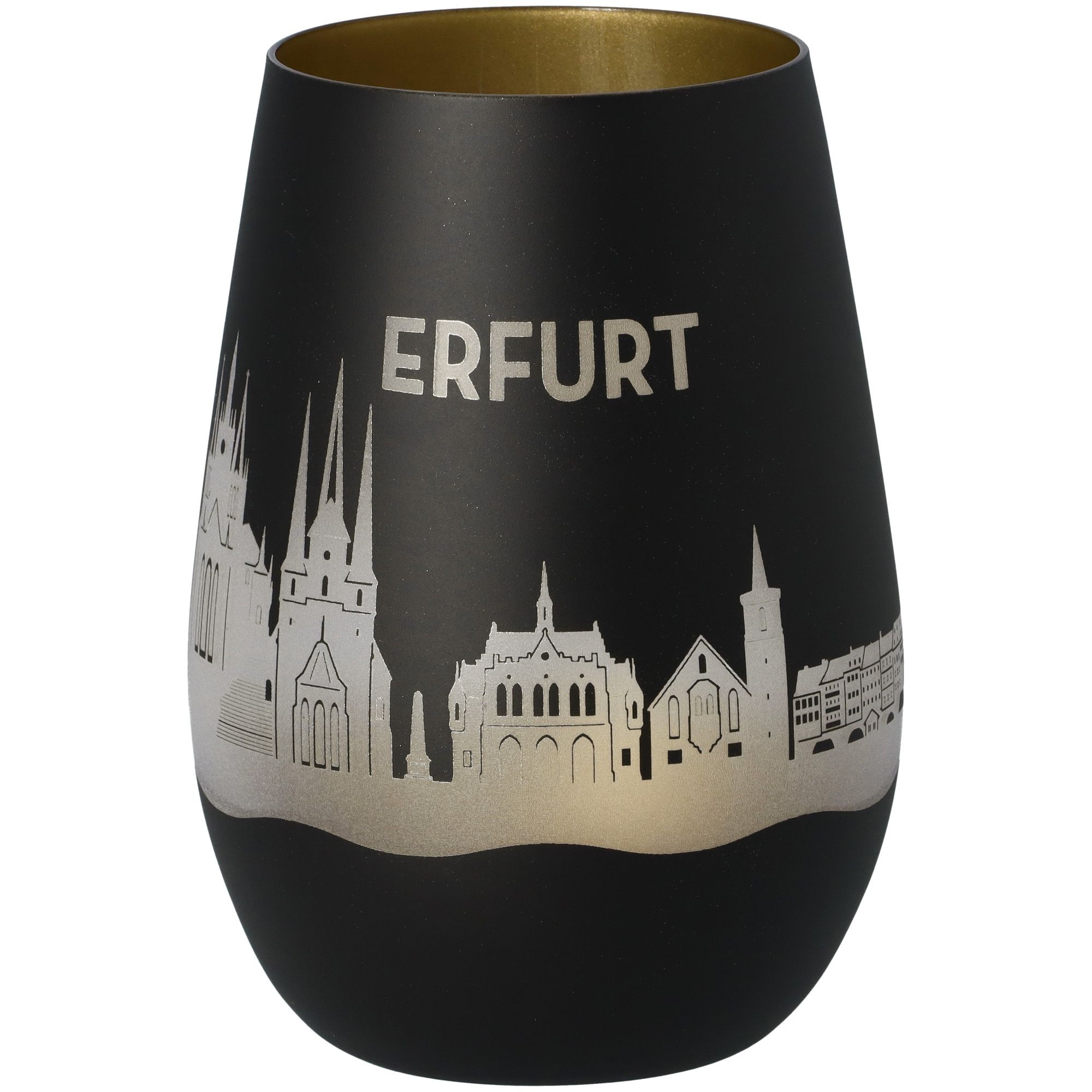 Windlicht Skyline Erfurt Schwarz/Gold Windlicht Skyline Erfurt Schwarz/Gold
