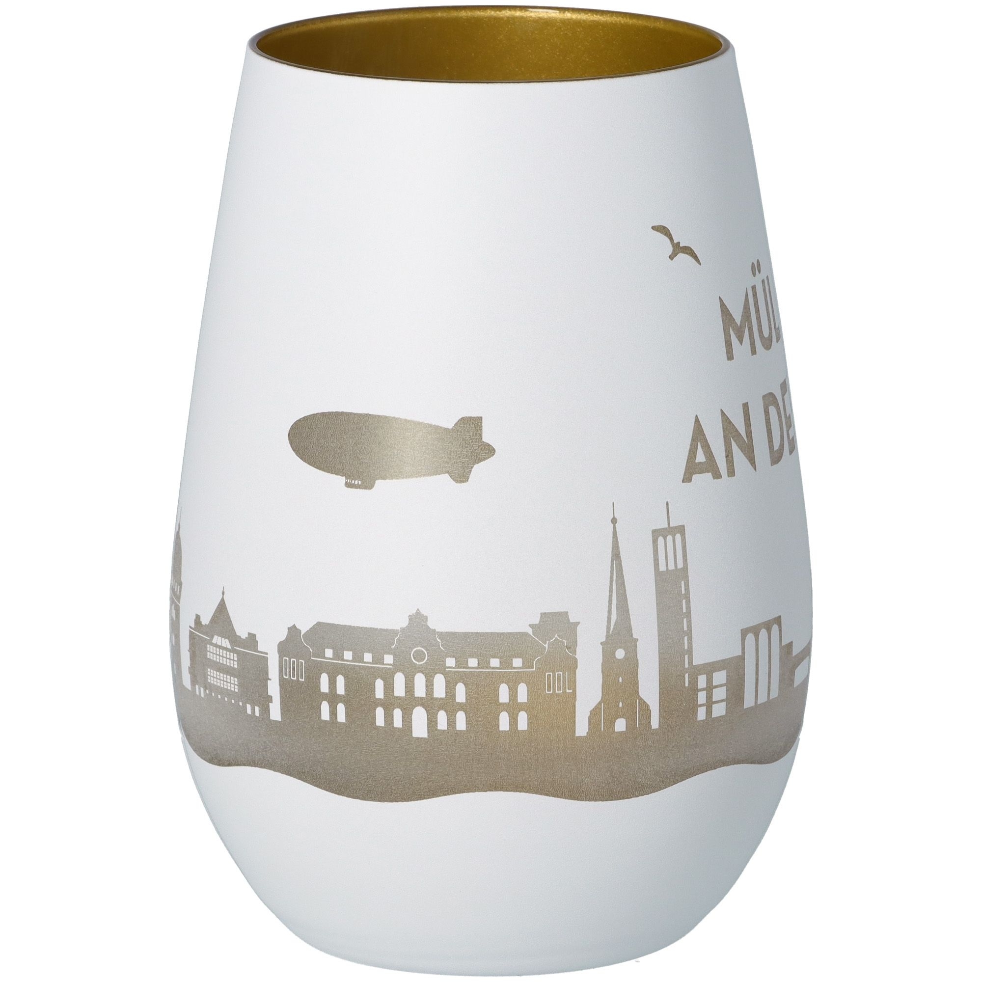 51943314bd1c6bd3ec17403fb9ee6afdf5acc083 Windlicht Skyline Mülheim an der Ruhr Weiß/Gold