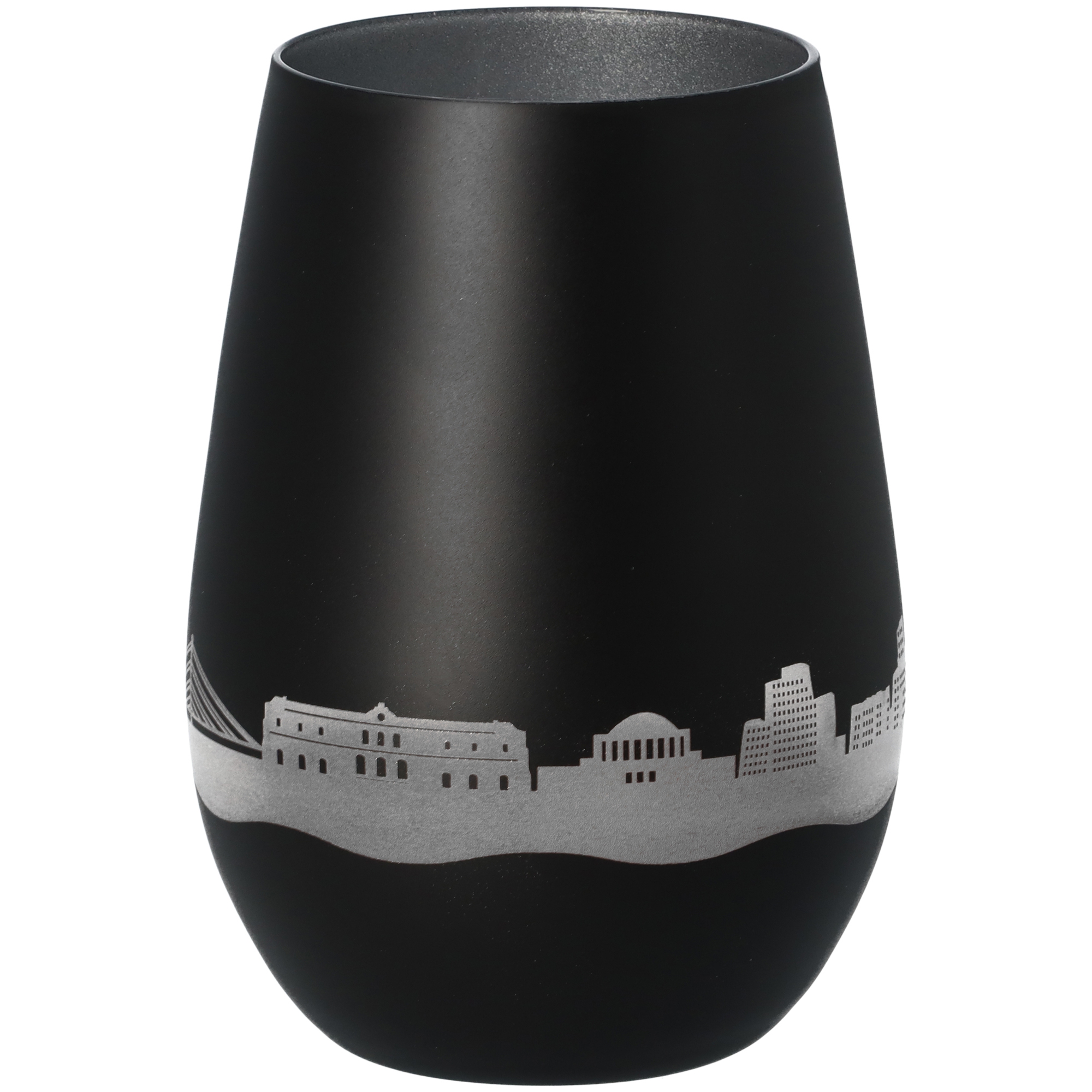 Windlicht Skyline Düsseldorf Schwarz/Silber Windlicht Skyline Düsseldorf Schwarz/Silber
