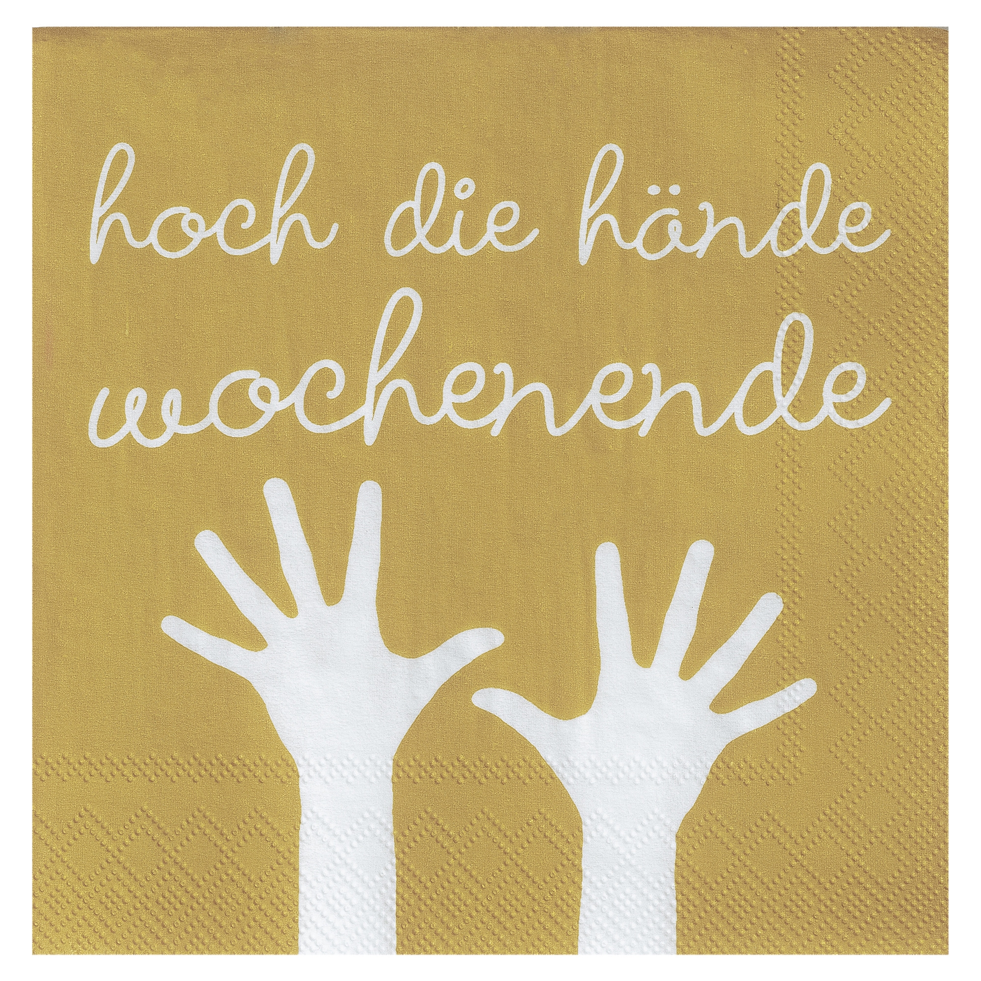 Räder Design - 20 Cocktailservietten "Hoch die Hände-Wochenende" Buch, Veröffentlichung, Inneneinrichtung