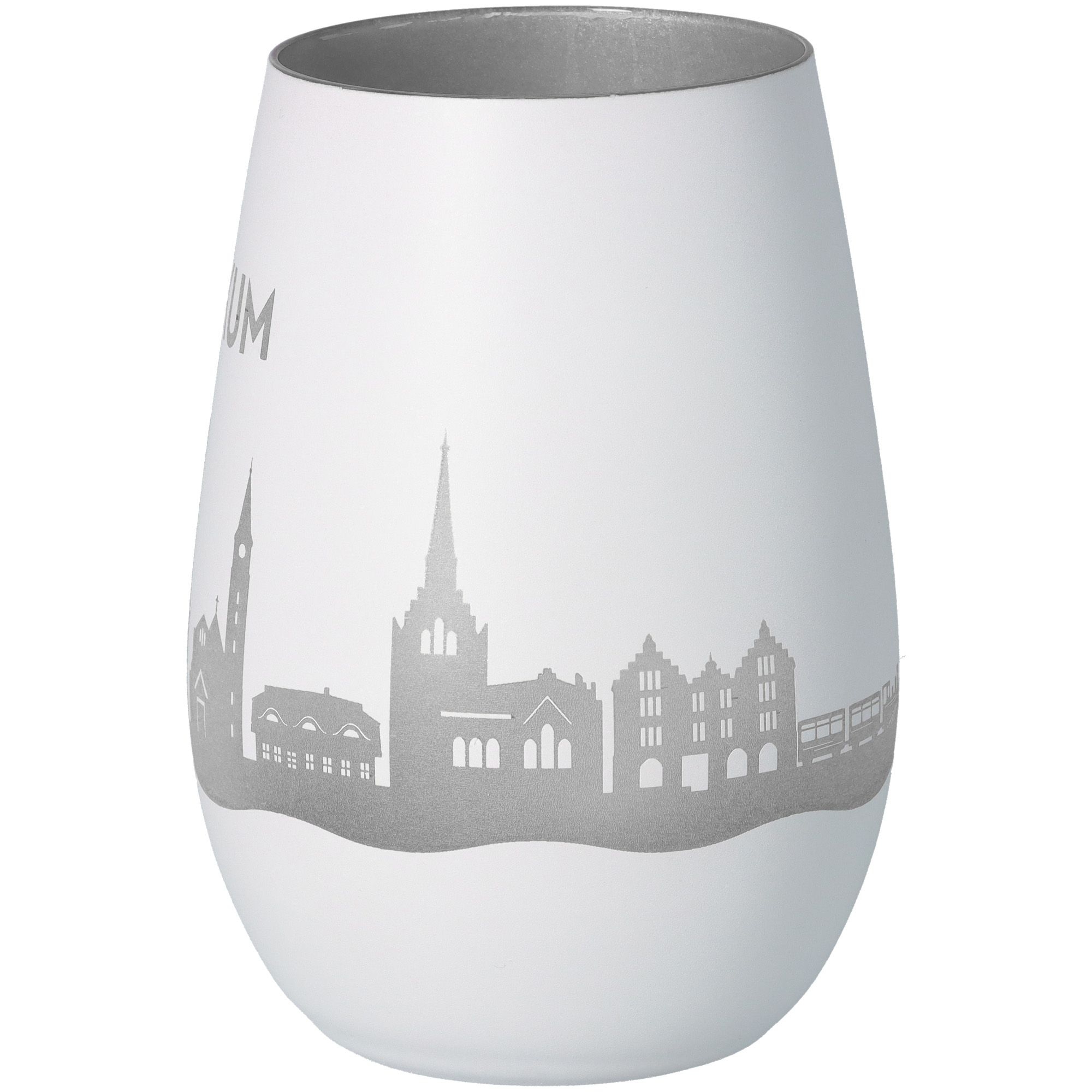 Windlicht Skyline Borkum Weiß/Silber Windlicht Skyline Borkum Weiß/Silber