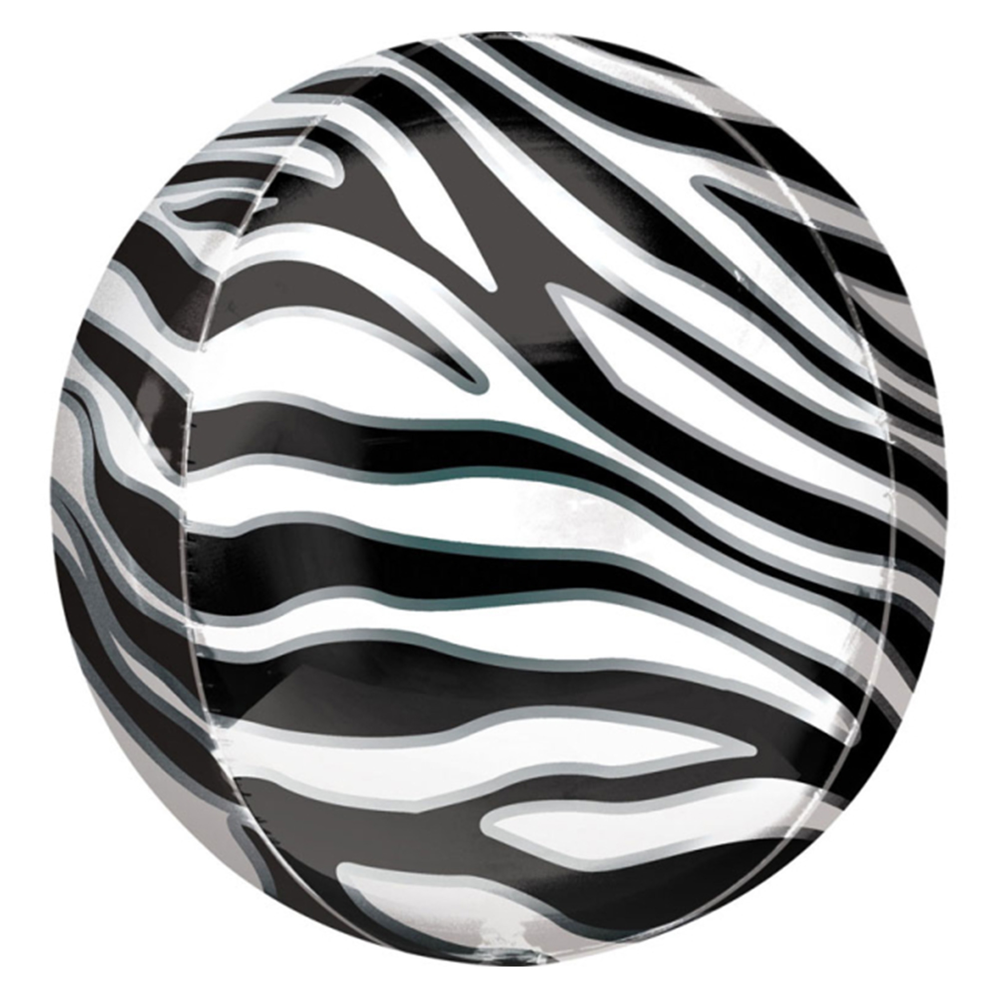 Folienballon Orbz Zebra Print 40cm