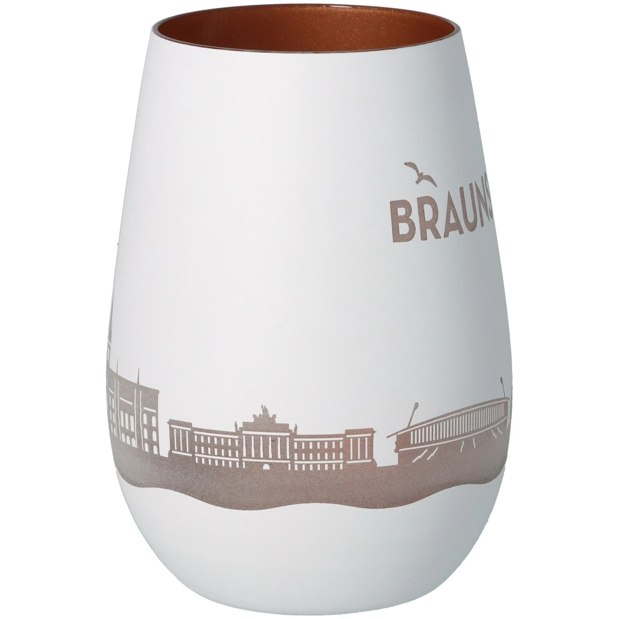 Vase, Weiße Vase, Keramik, Stadt skyline, Brauner Innenraum