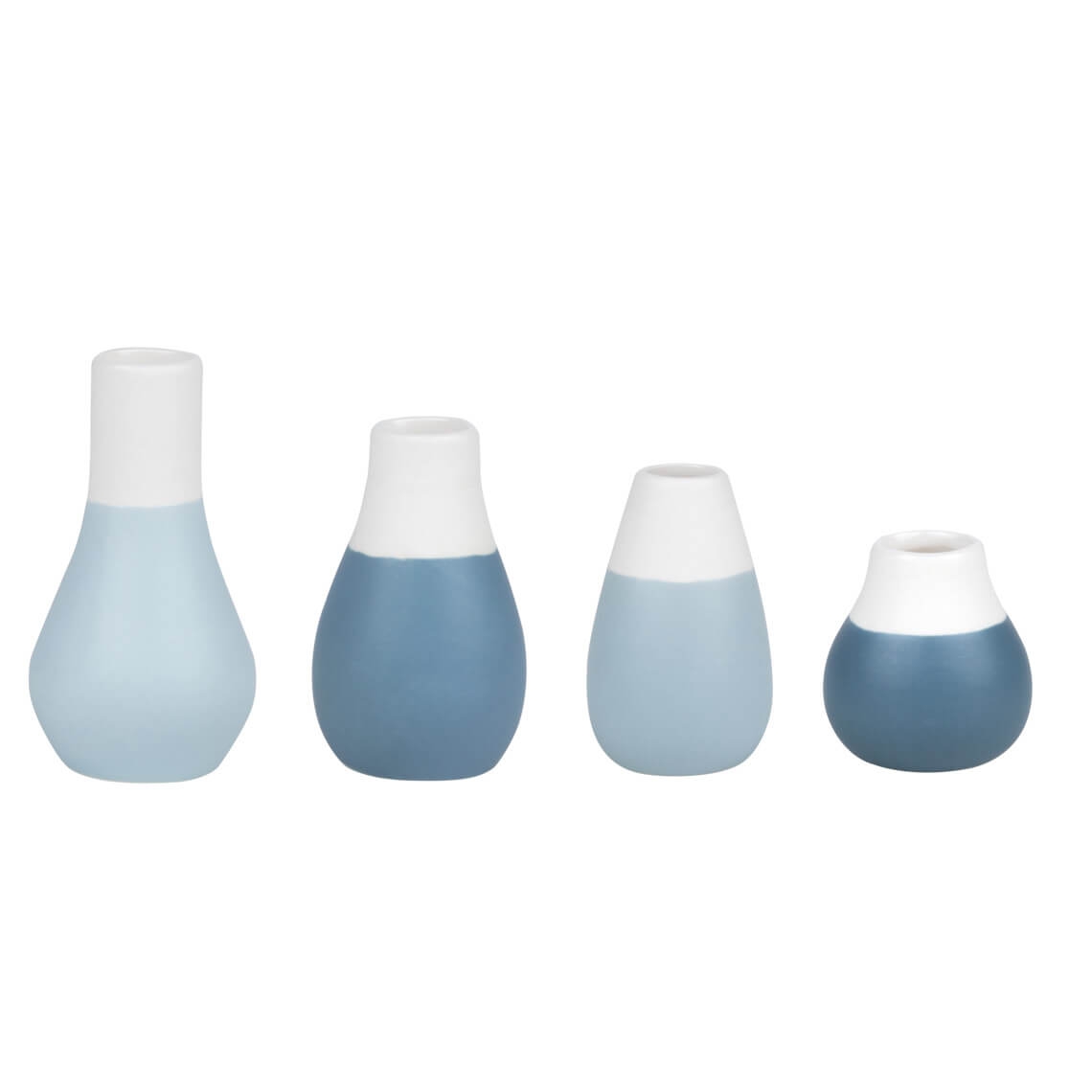RÀder Design - Mini Pastellvasen 4er Set, Blautöne RÀder Design - Mini Pastellvasen 4er Set, Blautöne