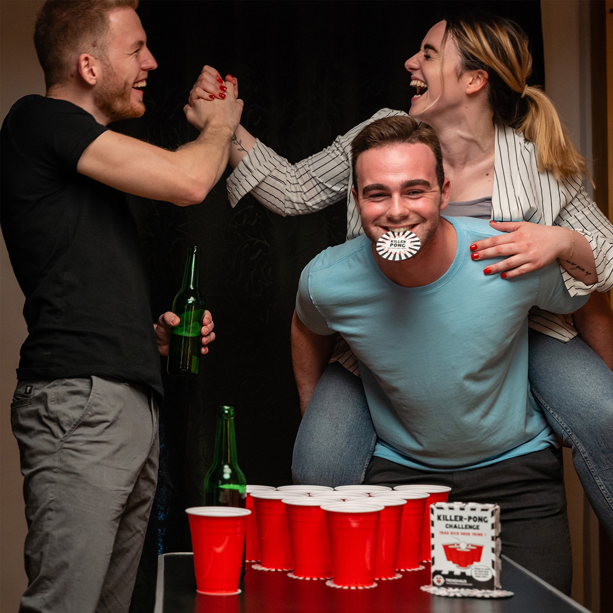 Party Trinkspiel "Killer-Pong Challenge", 100 teilig