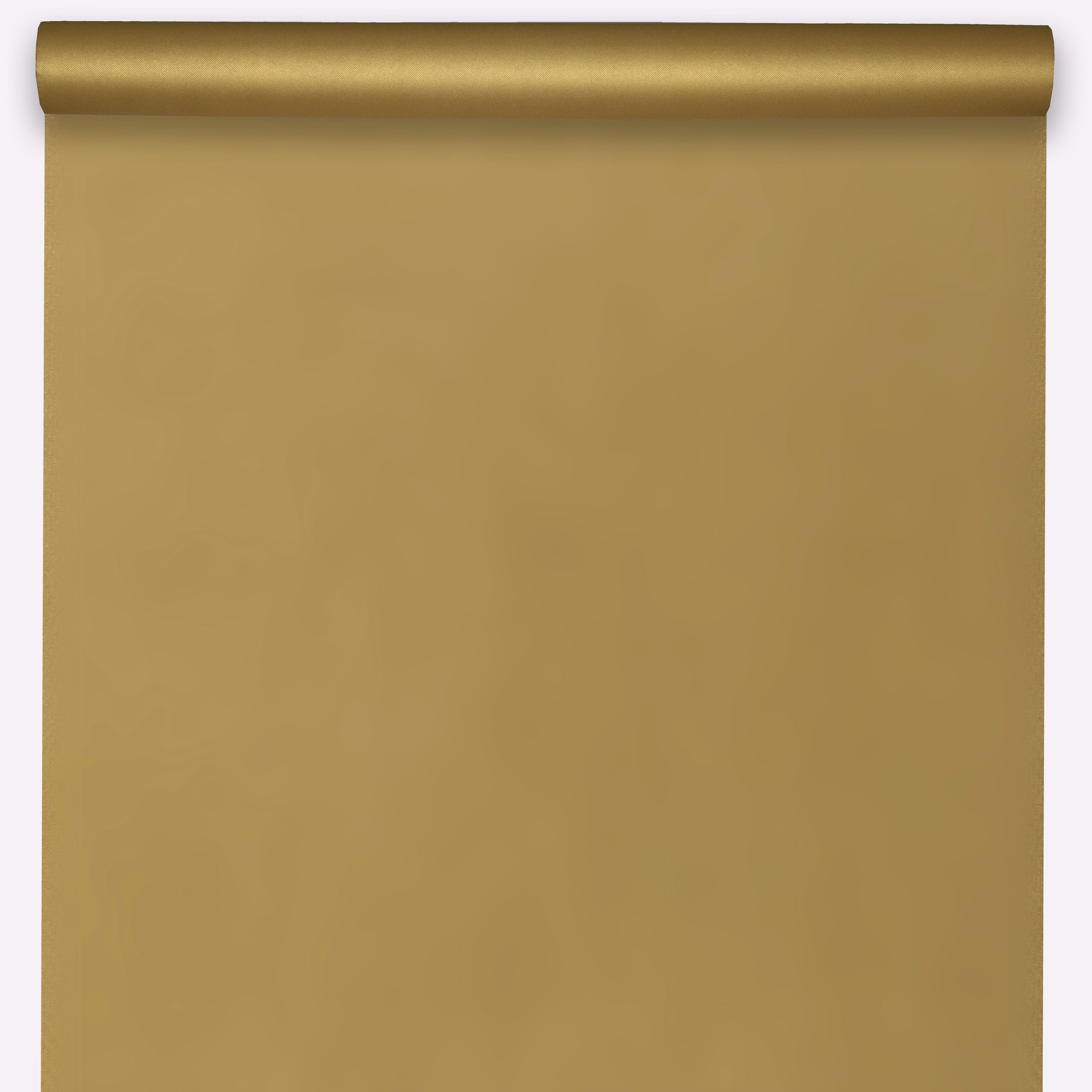 Tischdecke 10 m Rolle - Gold Text