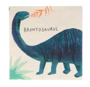 Meri Meri - 16 Cocktailservietten "Königreich der Dinosaurier" Meri Meri - 16 Cocktailservietten "Königreich der Dinosaurier"