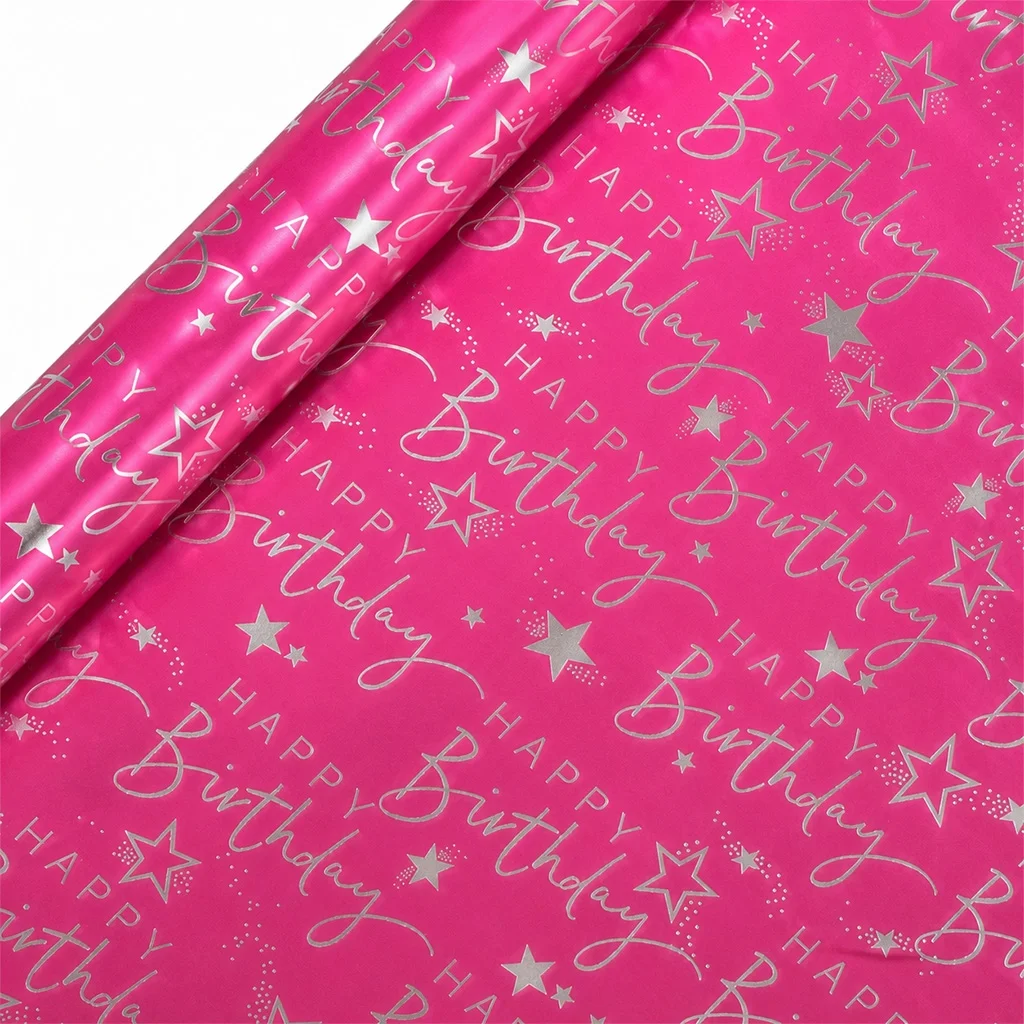 Birthday, Geschenkpapier, Papier, Sterne, Muster