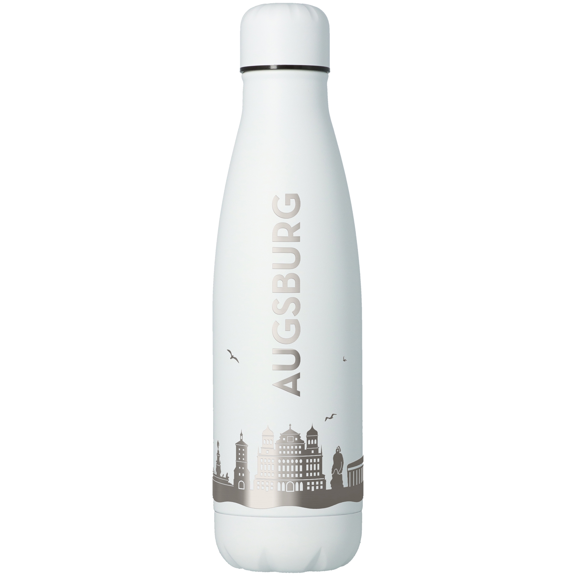 890723418c35b9c79d2eef5494d18058520bc60a Trinkflasche Skyline Augsburg Weiß 500ml