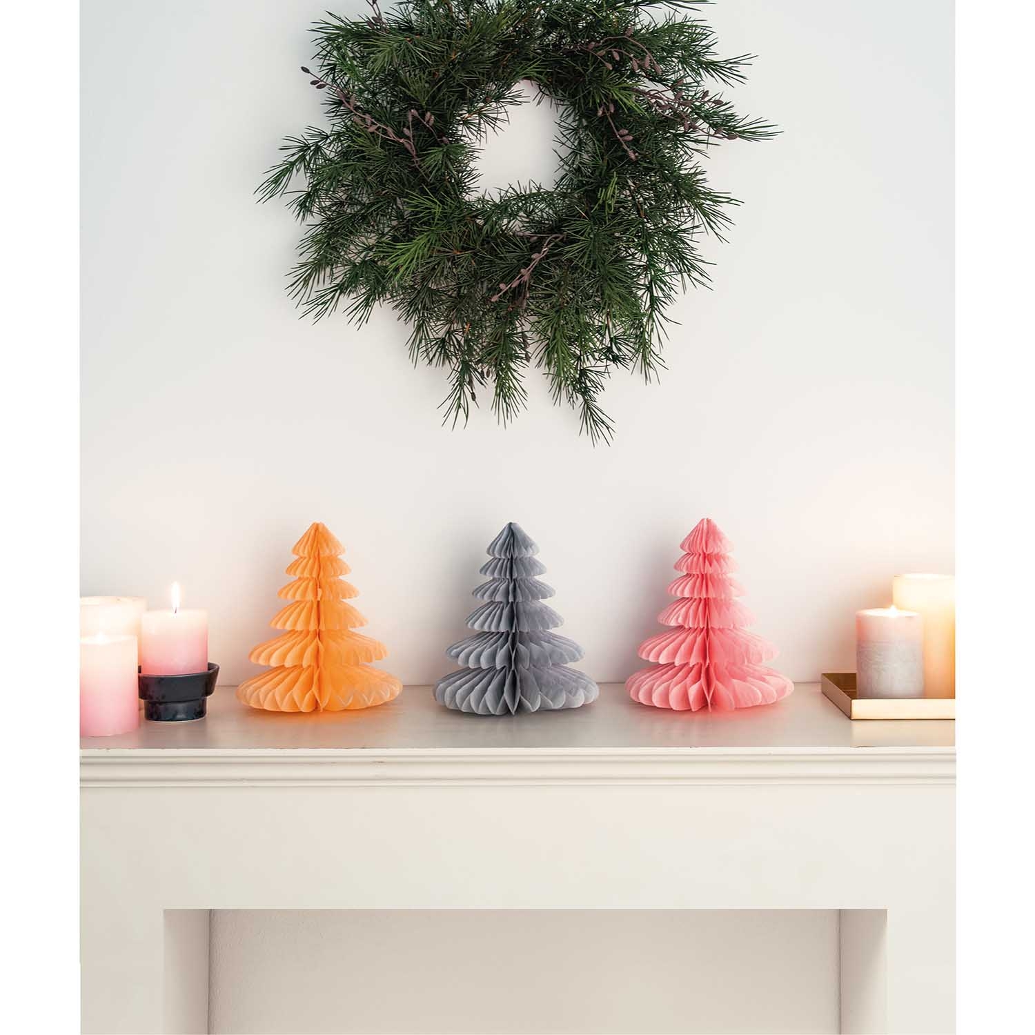 Wabenpapier "Tannenbäume" Pastell Wabenpapier "Tannenbäume" Pastell