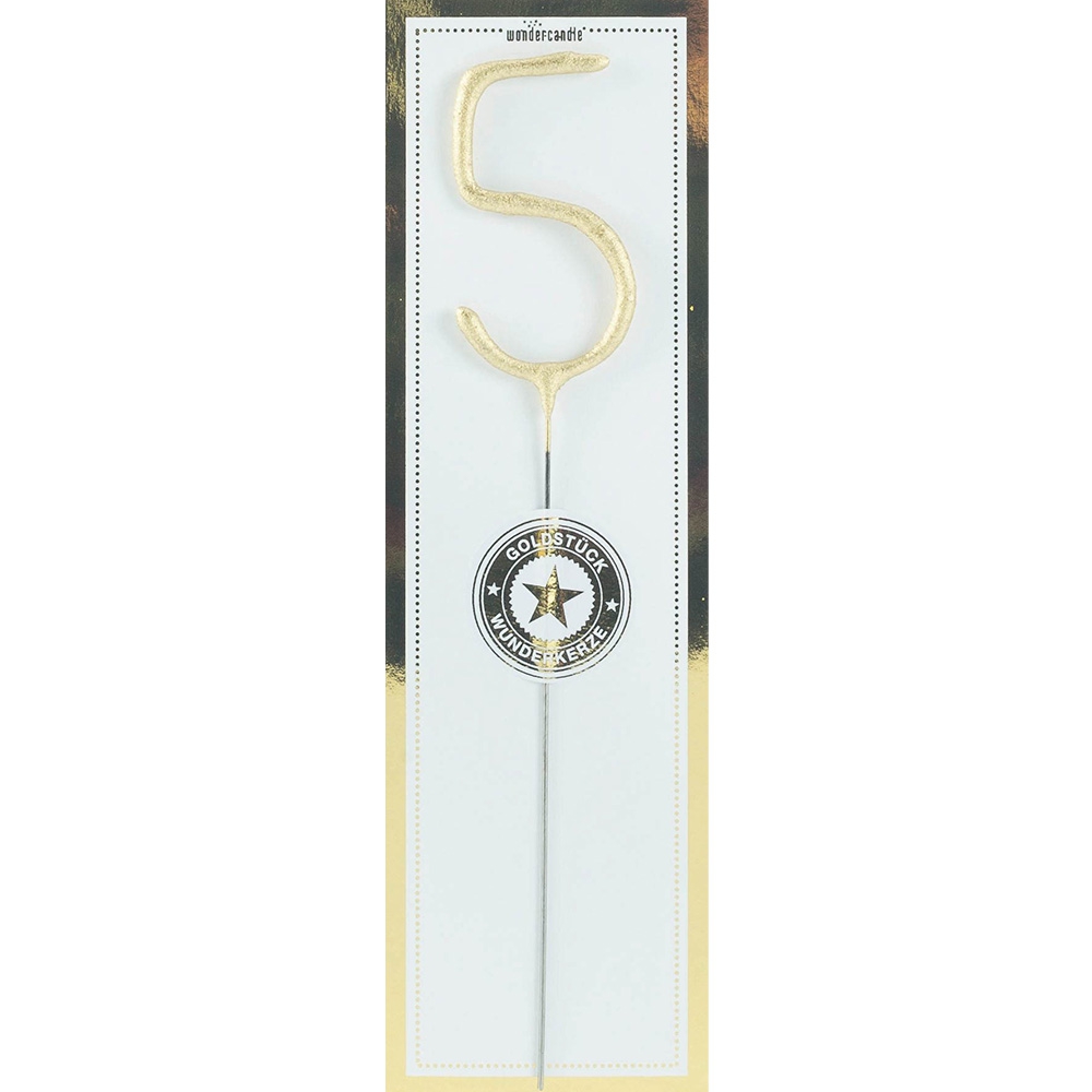 Wunderkerze Zahl 5 Gold Wunderkerze Zahl 5 Gold