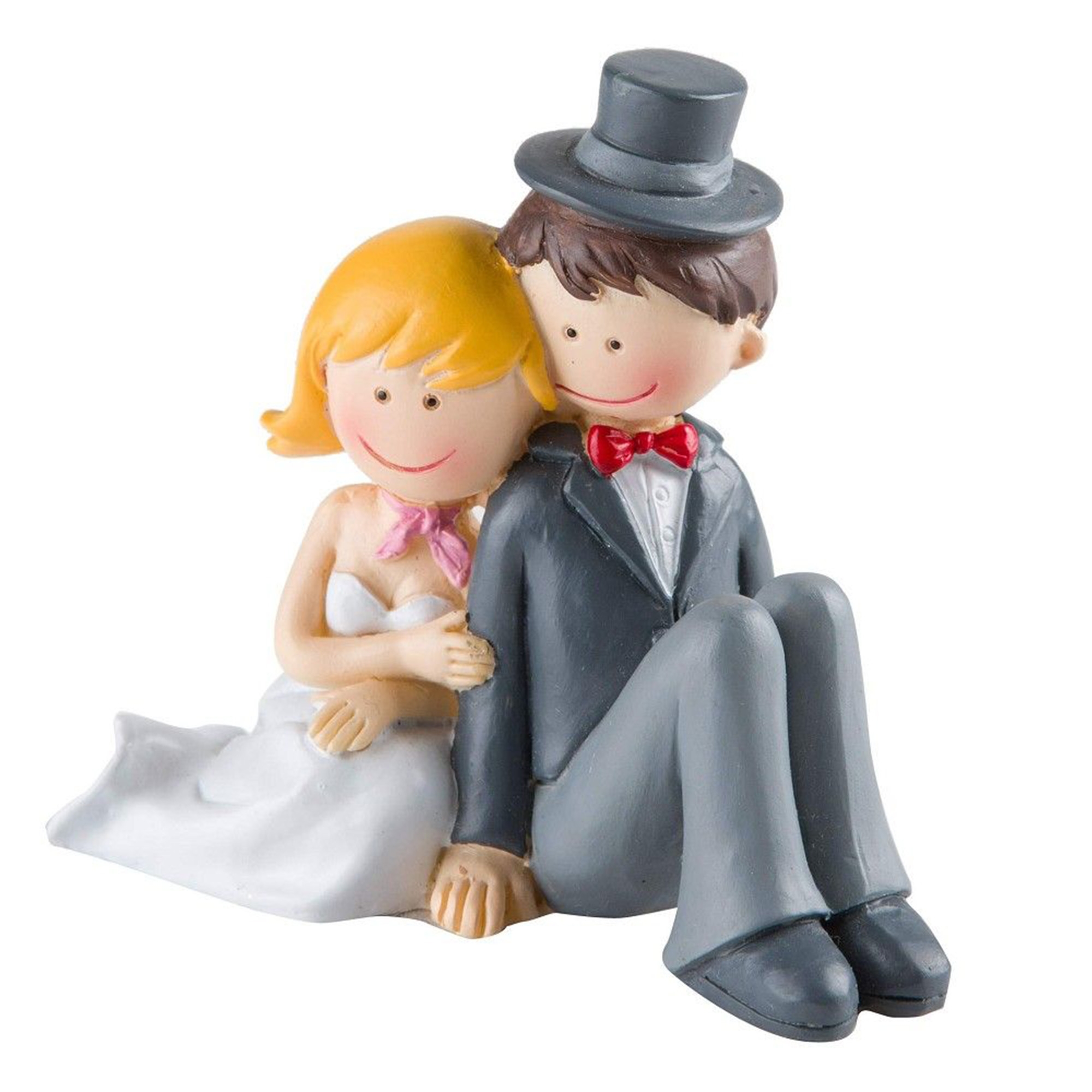 Kleine Figur "Brautpaar sitzend" Figur, Puppe, Spielzeug, Person, Gesicht