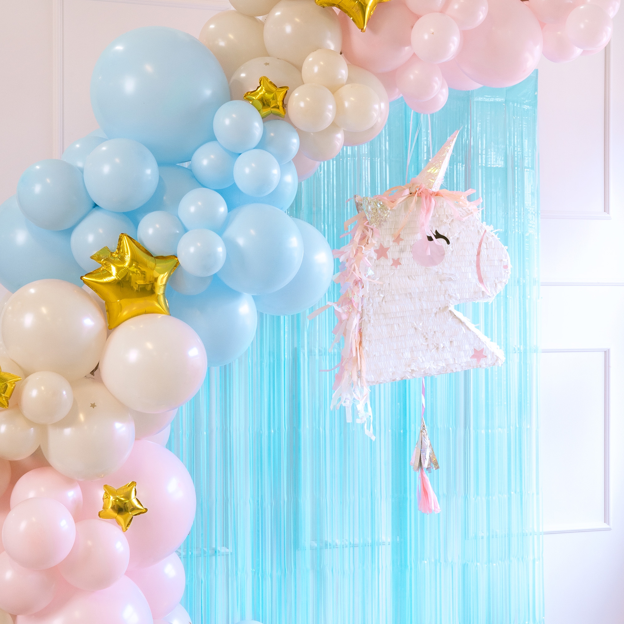 Backdrop "Hellblau" Leute, Person, Luftballon, Lustig, Party