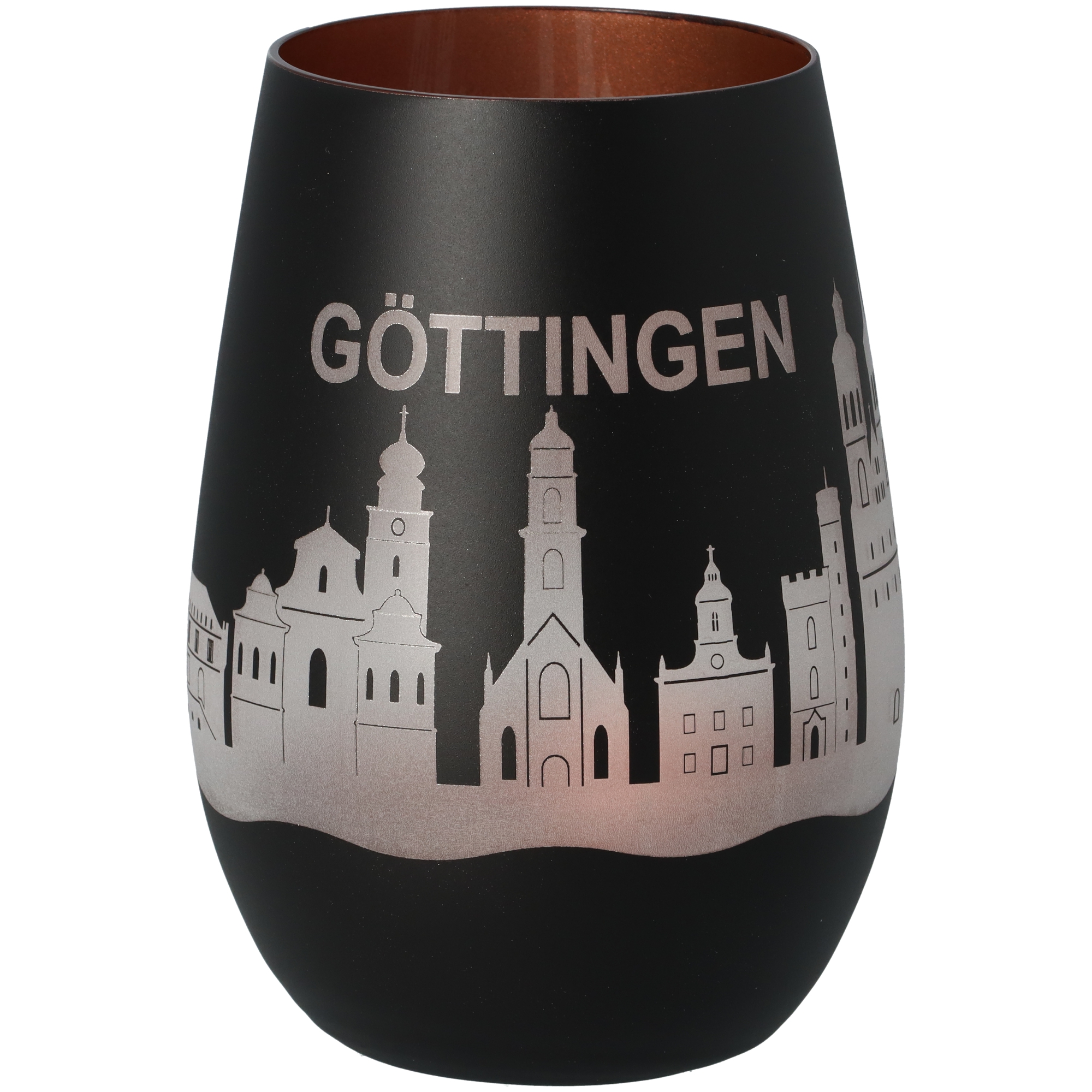 Windlicht Skyline Göttingen Schwarz/Bronze