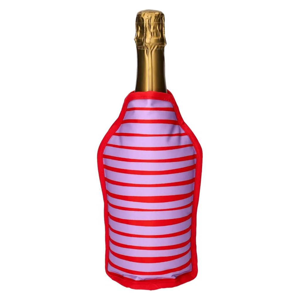 Flasche, Weinflasche, Schutzhülle, Stoffüberzug, Streifen