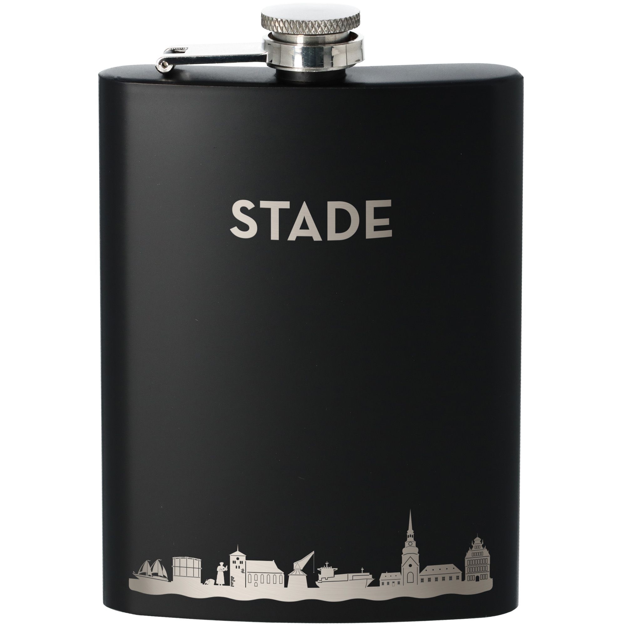 Flachmann Skyline Stade Schwarz 225ml Flachmann Skyline Stade Schwarz 225ml