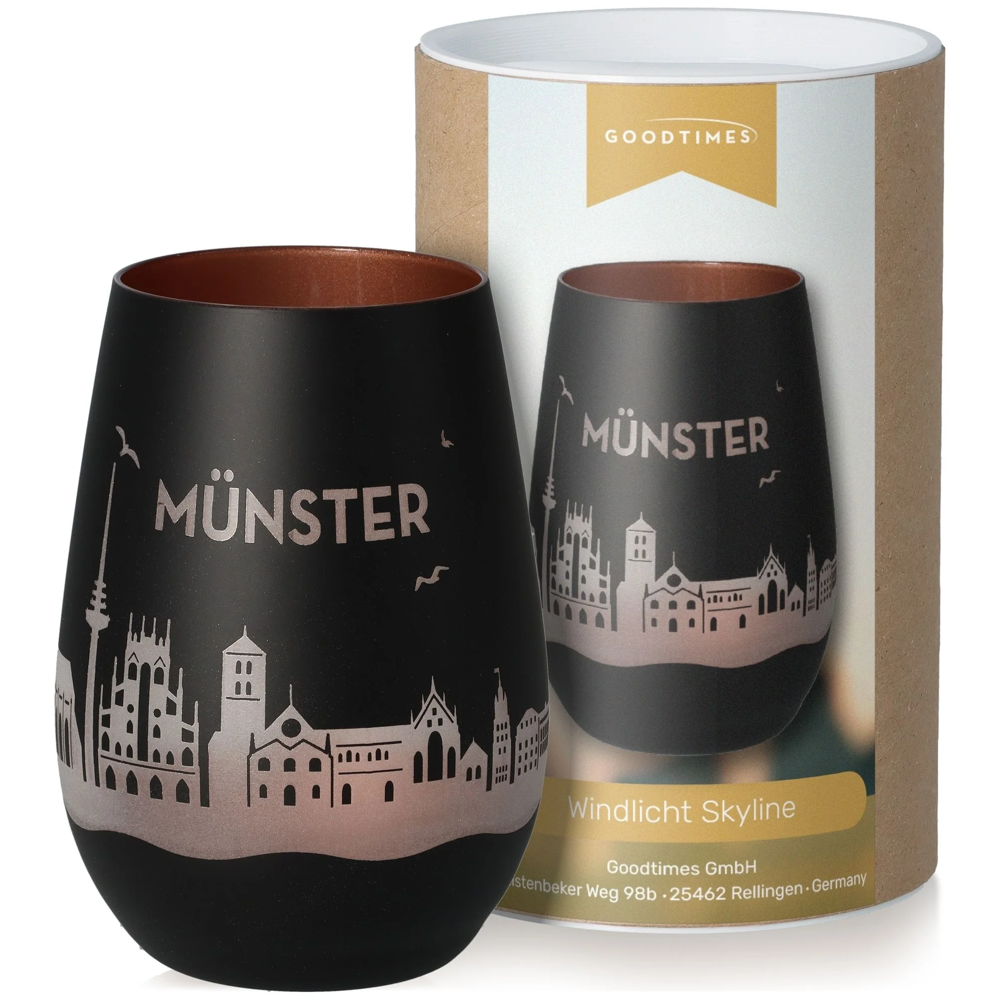 glas, weinglas, münster, cityscape, windlicht
