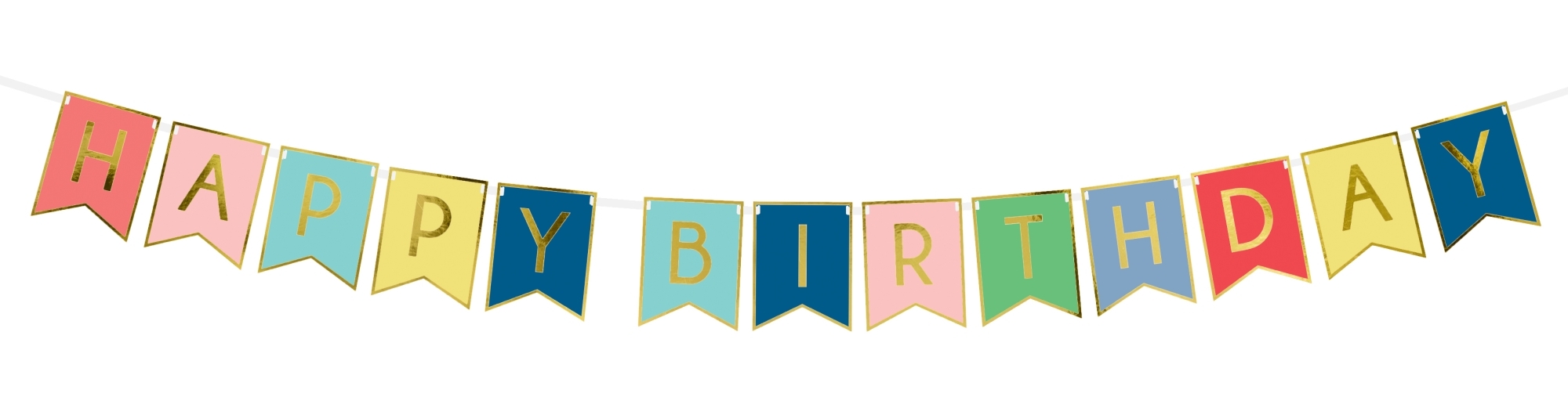 Girlande - Happy Birthday Bunt Girlande - Happy Birthday Bunt