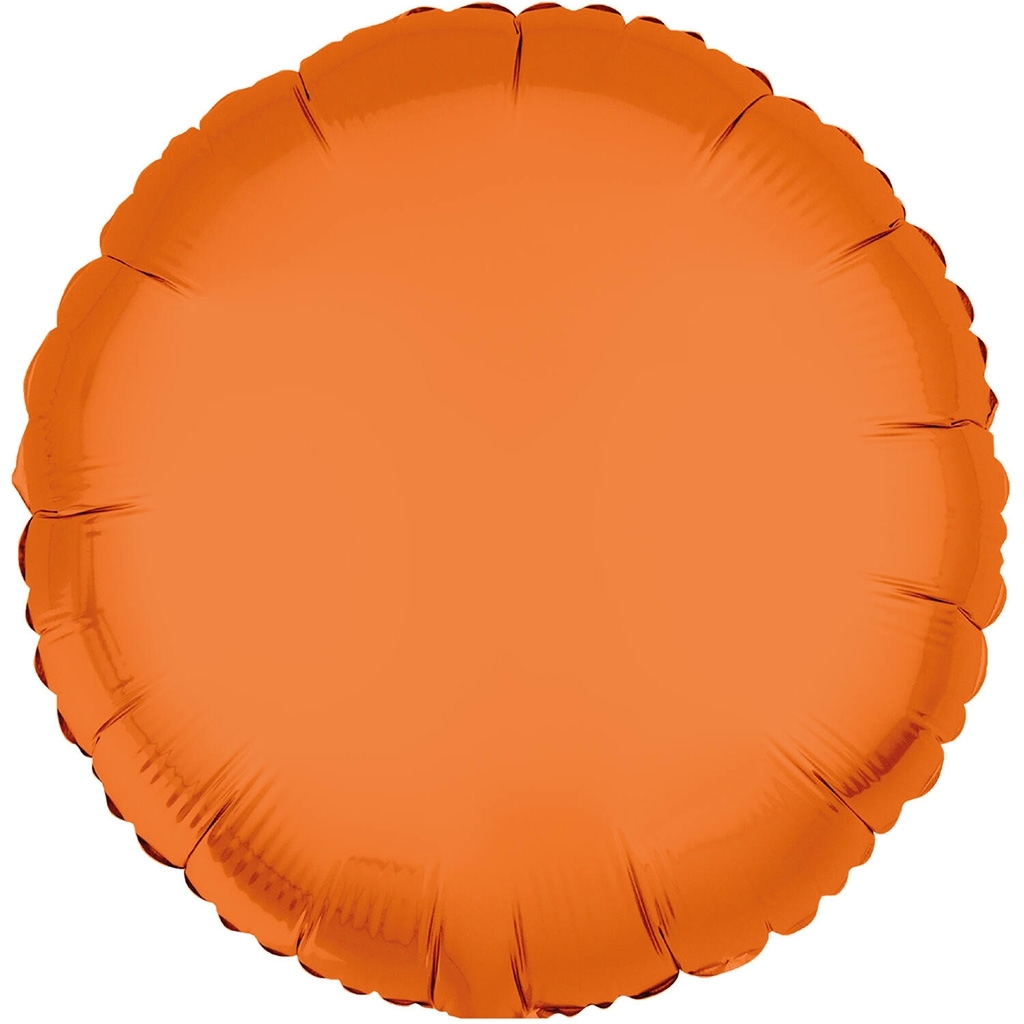 Folienballon Rund Neon Orange 45cm