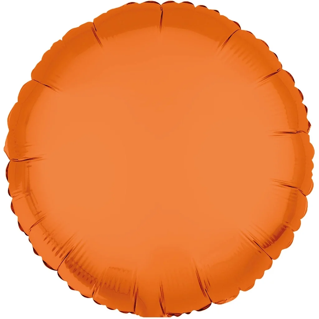 Folienballon Rund Neon Orange 45cm