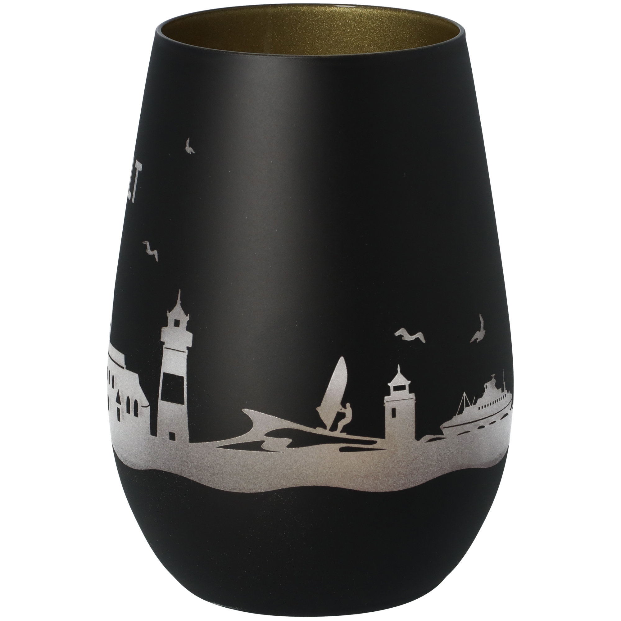 Windlicht Skyline Sylt Schwarz/Gold Windlicht Skyline Sylt Schwarz/Gold