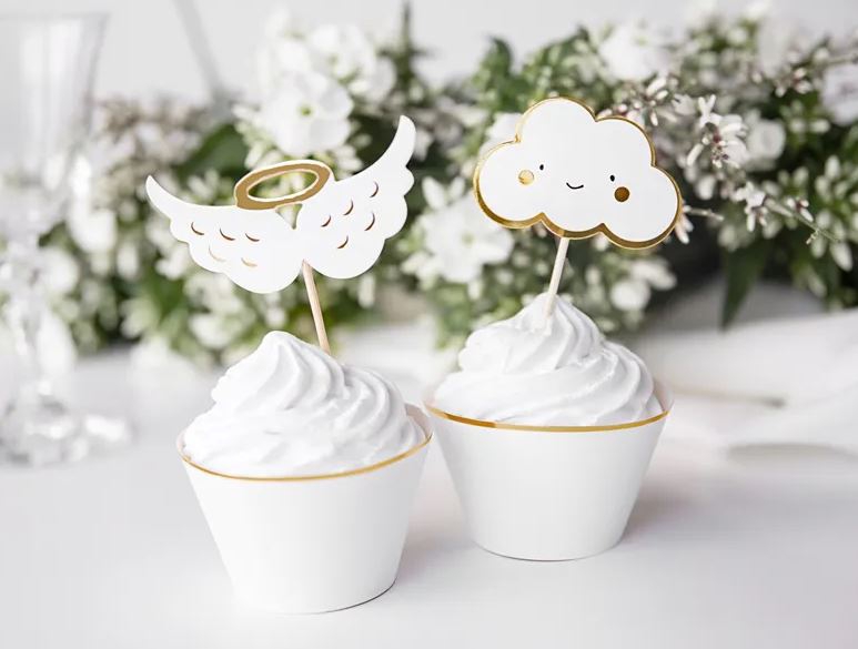 6 Cake Topper "Wolken & Flügel" 6 Cake Topper "Wolken & Flügel"