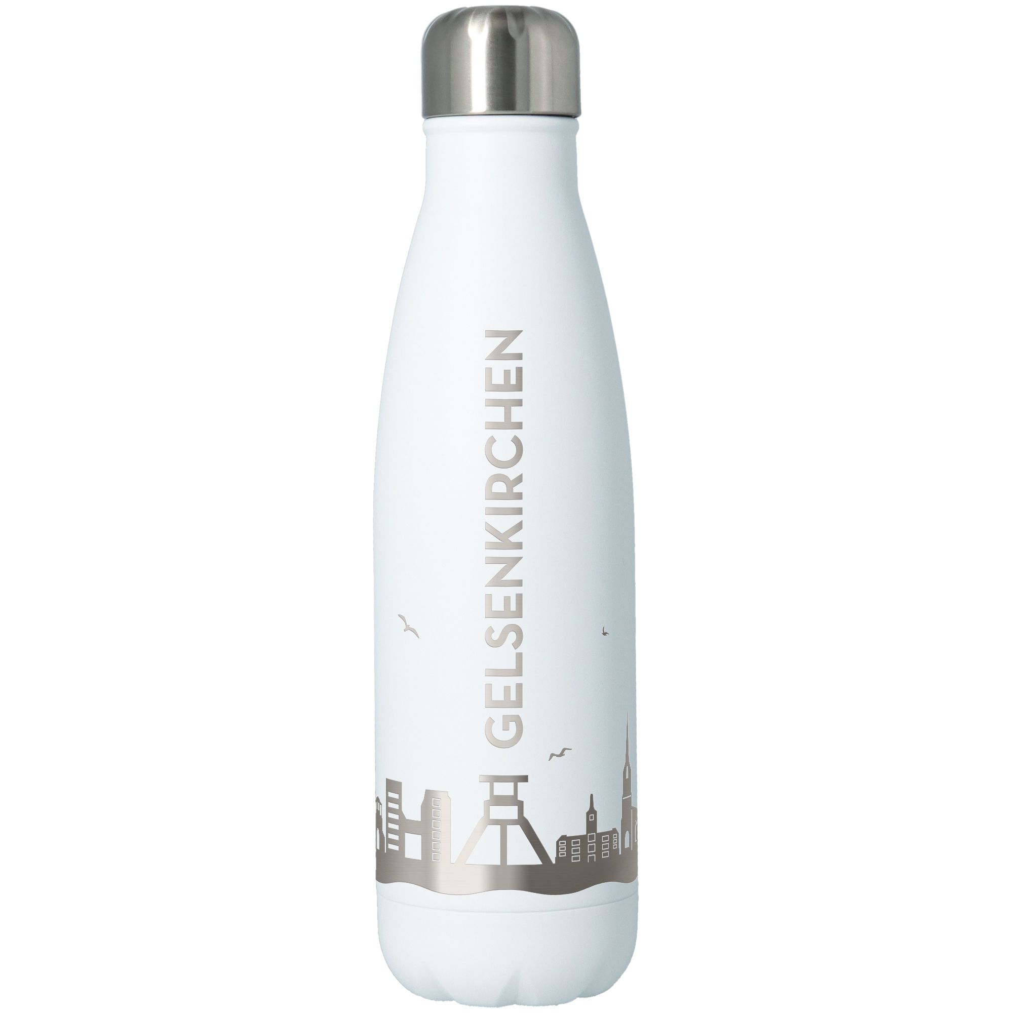 Trinkflasche Skyline Gelsenkirchen Weiß 500ml