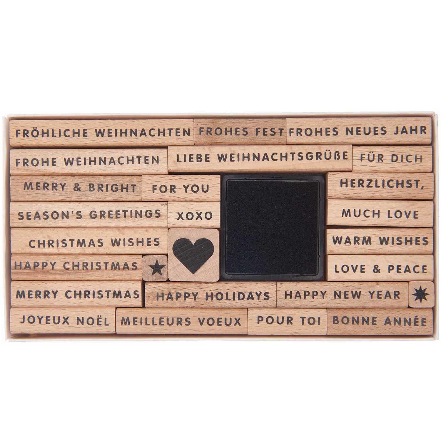 Stempelset "Merry Christmas" 27-teilig Stempelset "Merry Christmas" 27-teilig