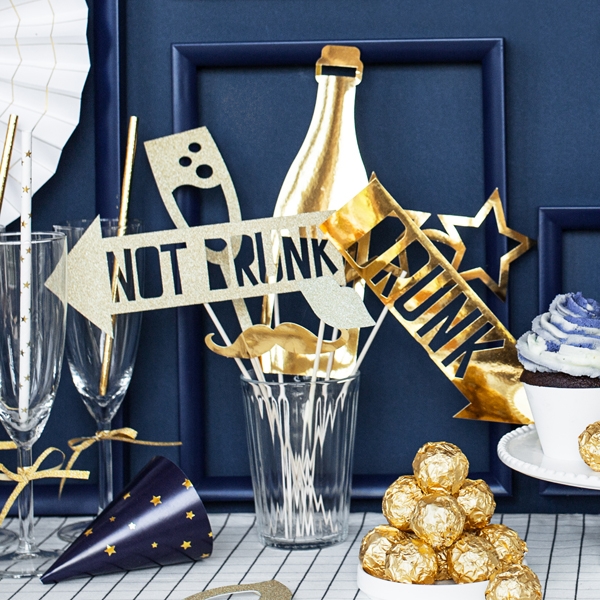 Party Props Photobox Set Gold Party Props Photobox Set Gold