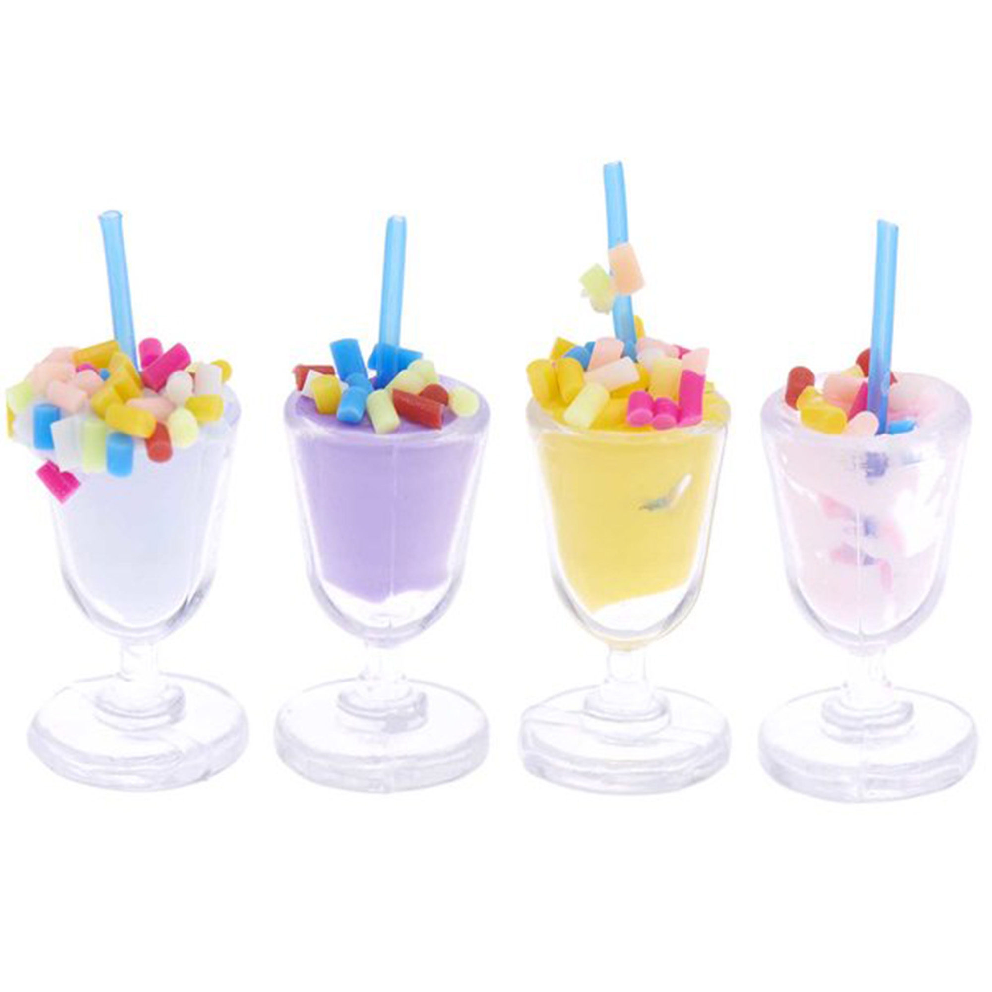Miniatur "4 Milchshakes" für die Wichteltür Sahne, Nachtisch, Essen, Eiscreme
