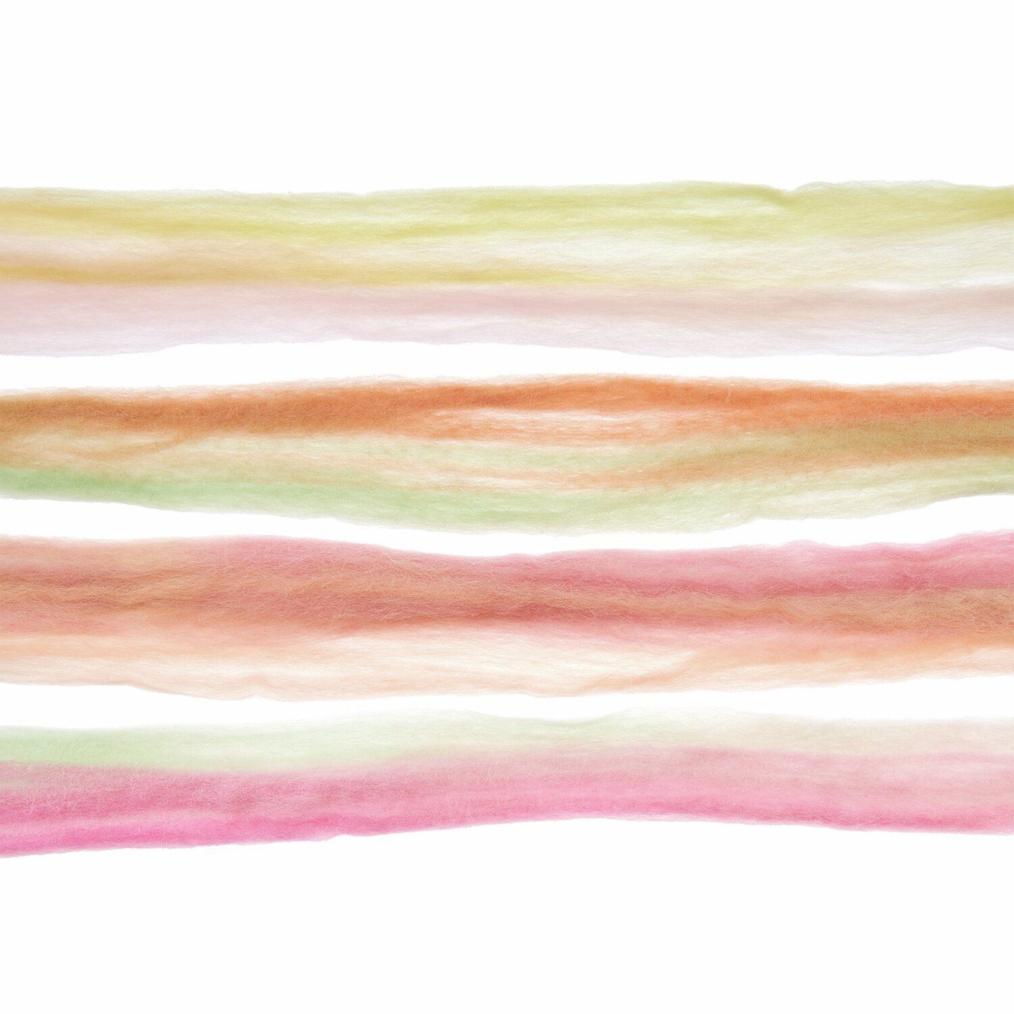 Filzband "Sonnenaufgang" Rosa/Gelb 3,8 x 300 cm Dekoration für Zuhause, Leinen