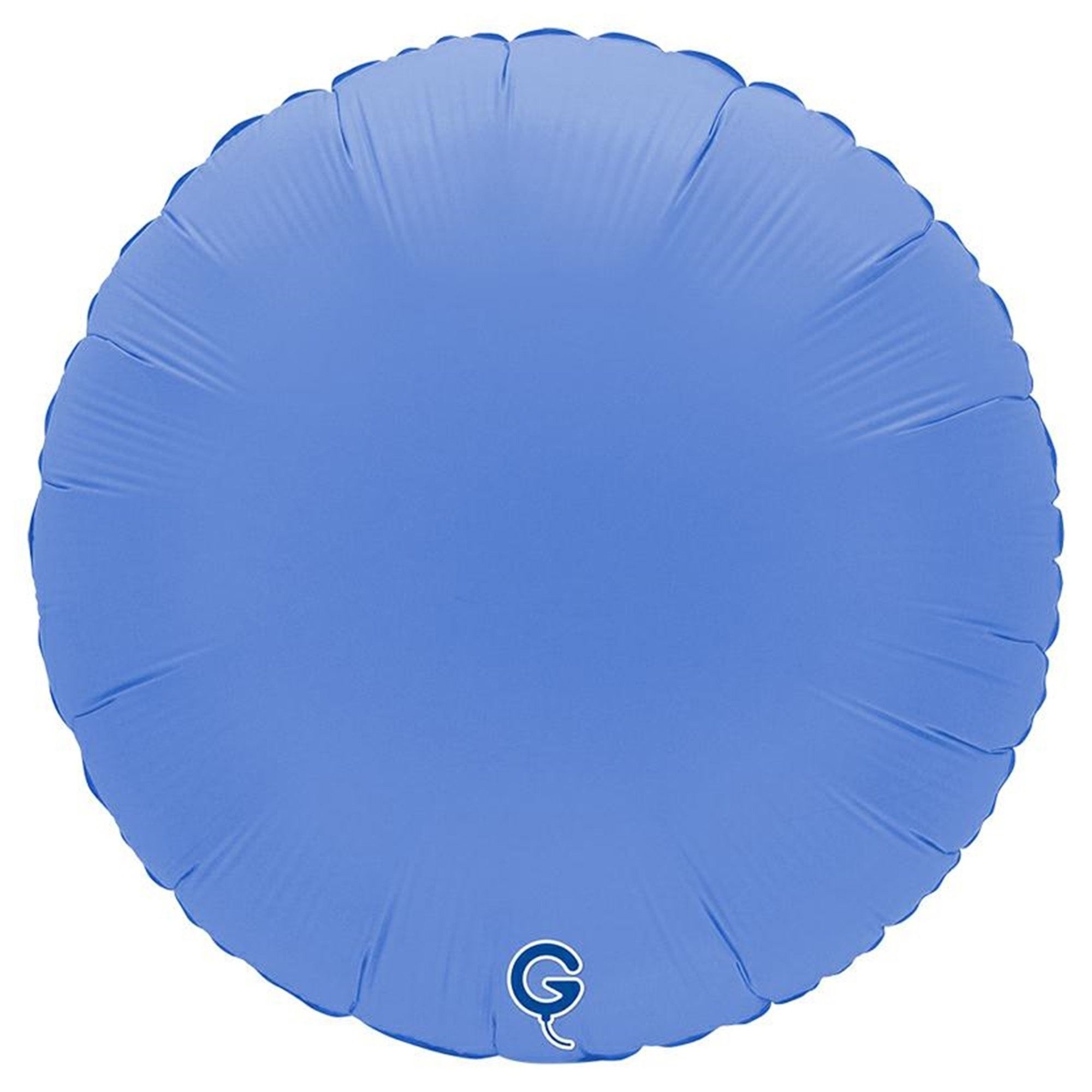 Folienballon Rund Soft Matte Lotus Blue 45cm Sitzkissen, Kissen, Runder Kissen, Sitzkissen blau, Bequemlichkeitskissen