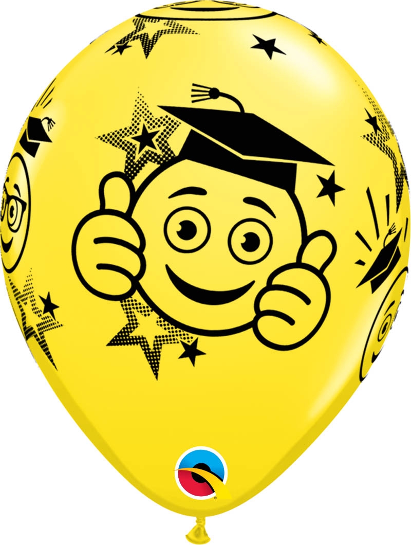 Qualatex Latexballon Bachelor Emojis verschiedene Farben Ø 30cm Qualatex Latexballon Bachelor Emojis verschiedene Farben Ø 30cm